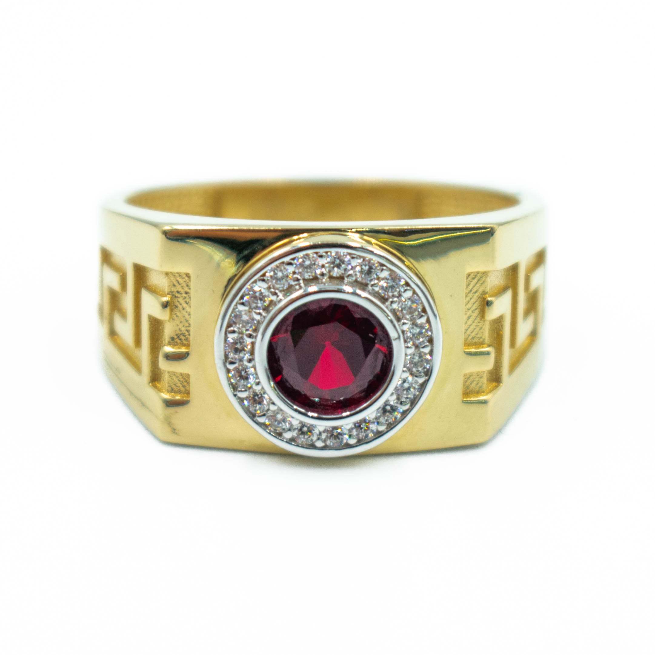 ANILLO CON PIEDRAS ZIRCONIA ORO 14K