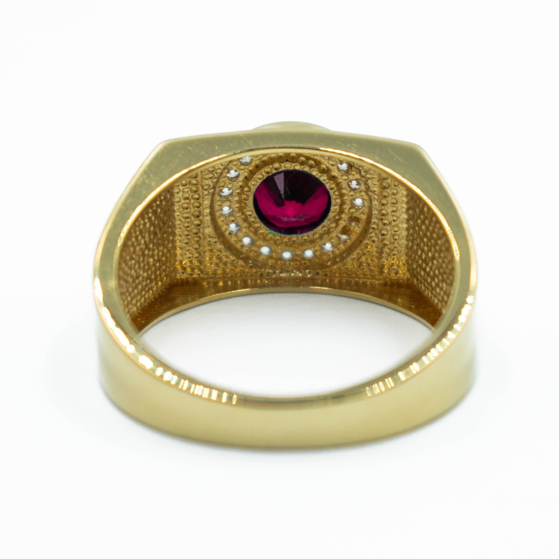 ANILLO CON PIEDRAS ZIRCONIA ORO 14K