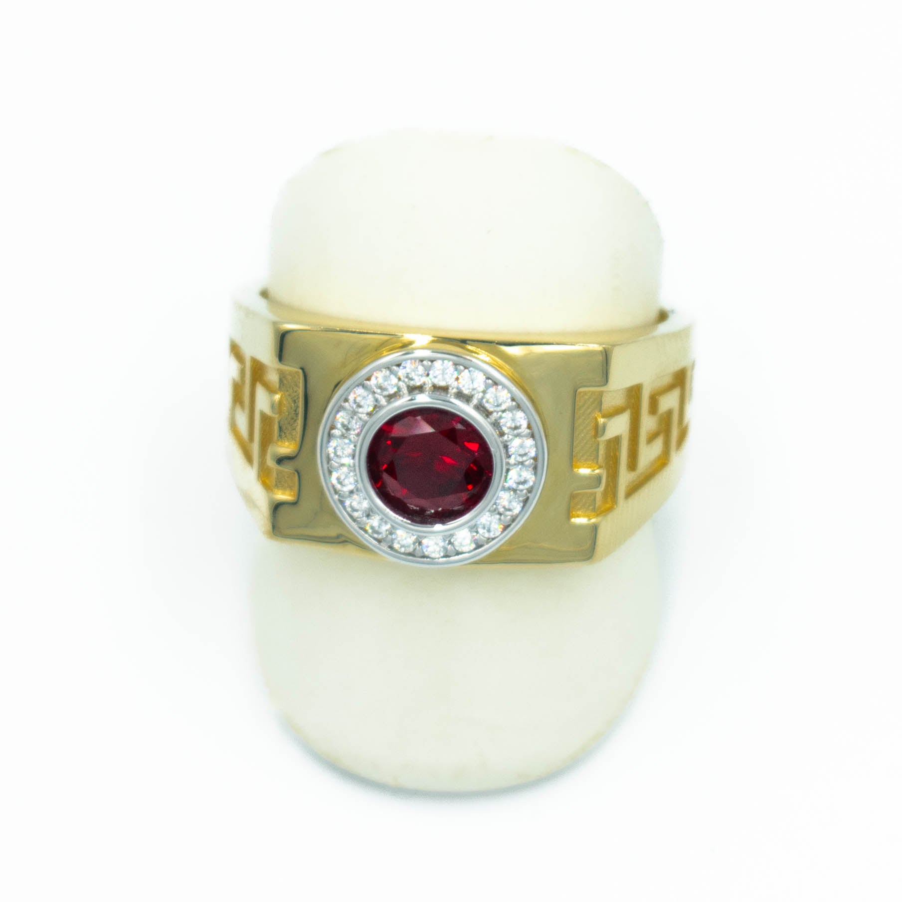 ANILLO CON PIEDRAS ZIRCONIA ORO 14K