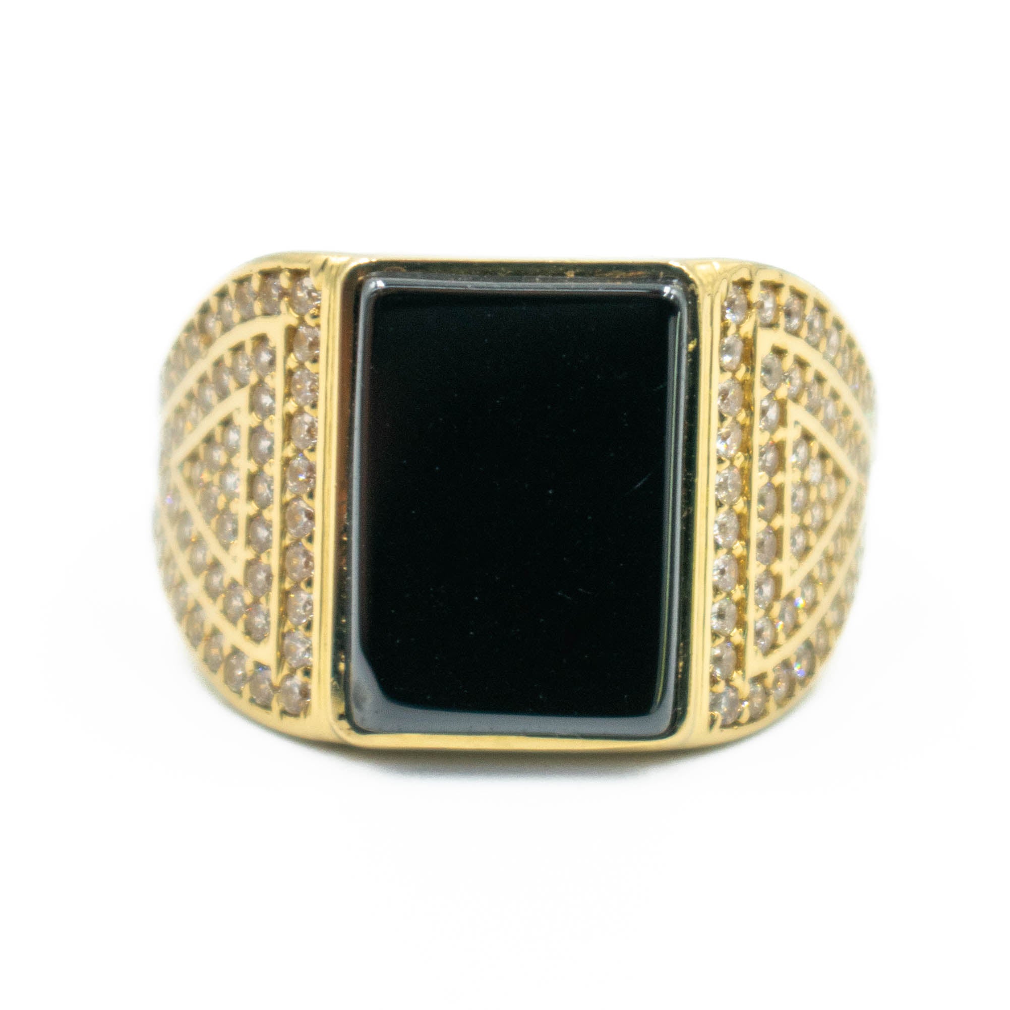 ANILLO CON PIEDRA ONIX ORO 14K