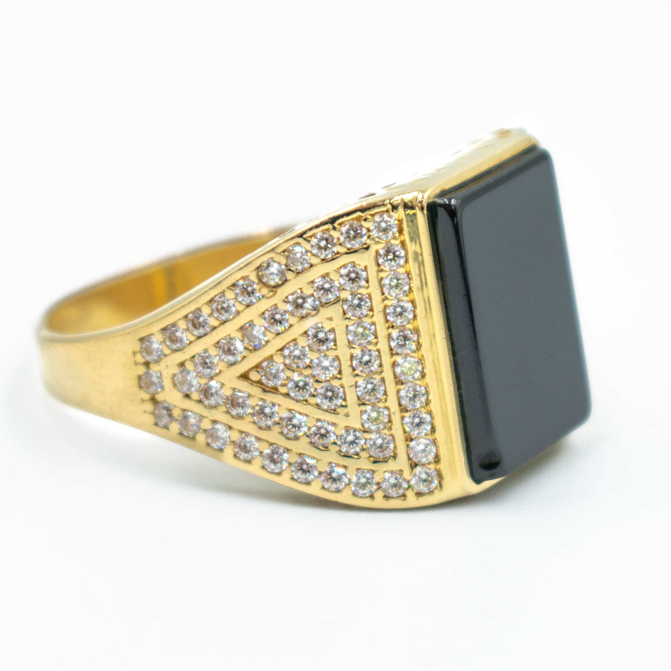 ANILLO CON PIEDRA ONIX ORO 14K