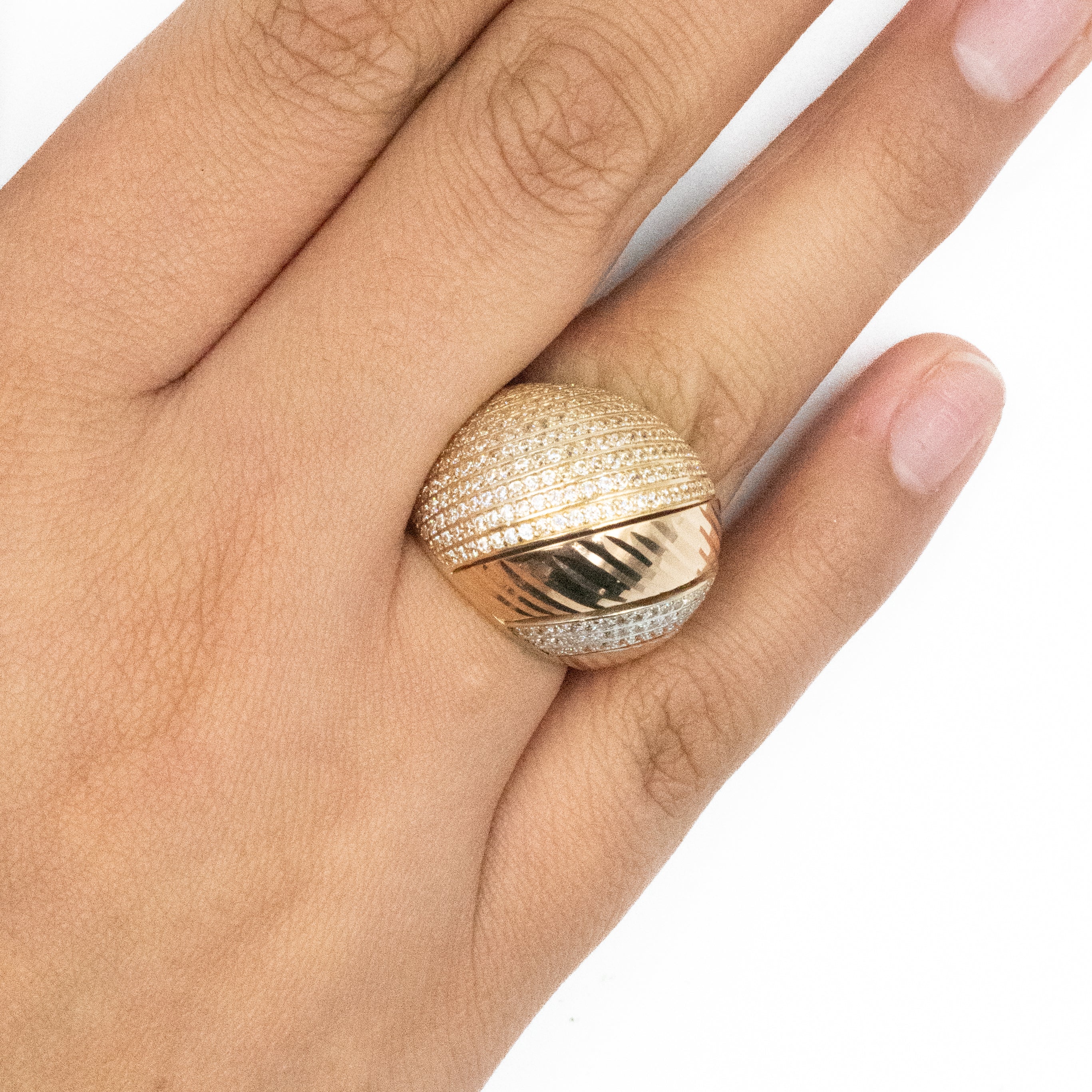 ANILLO CON PIEDRA ZIRCONIA ORO 14K