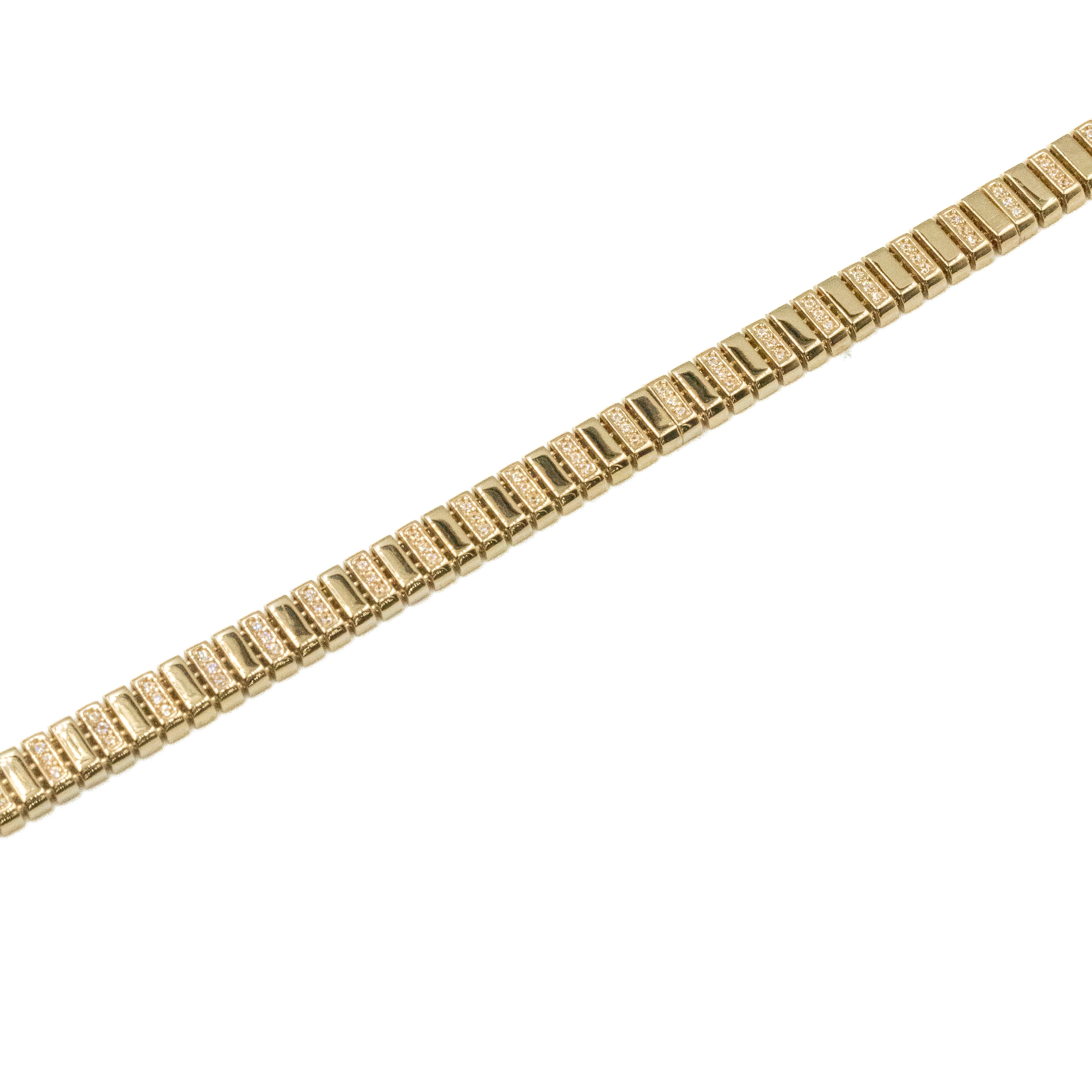 PULSERA CON PIEDRAS ZICONIAS ORO 14K