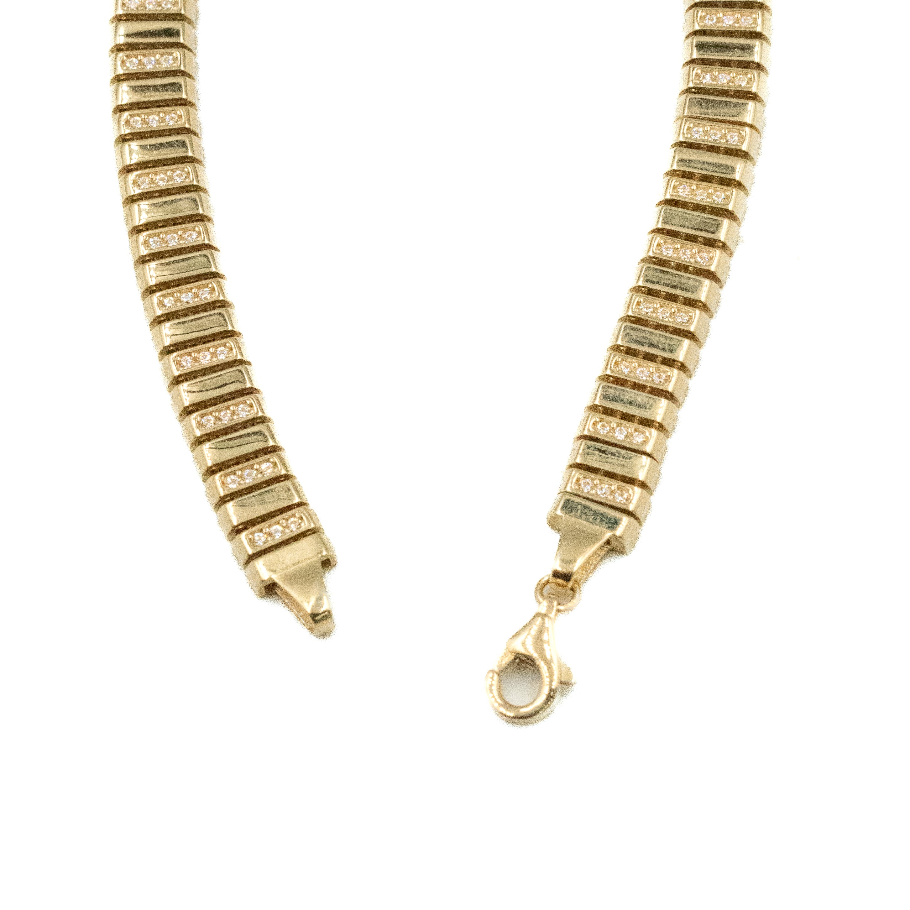 PULSERA CON PIEDRAS ZICONIAS ORO 14K