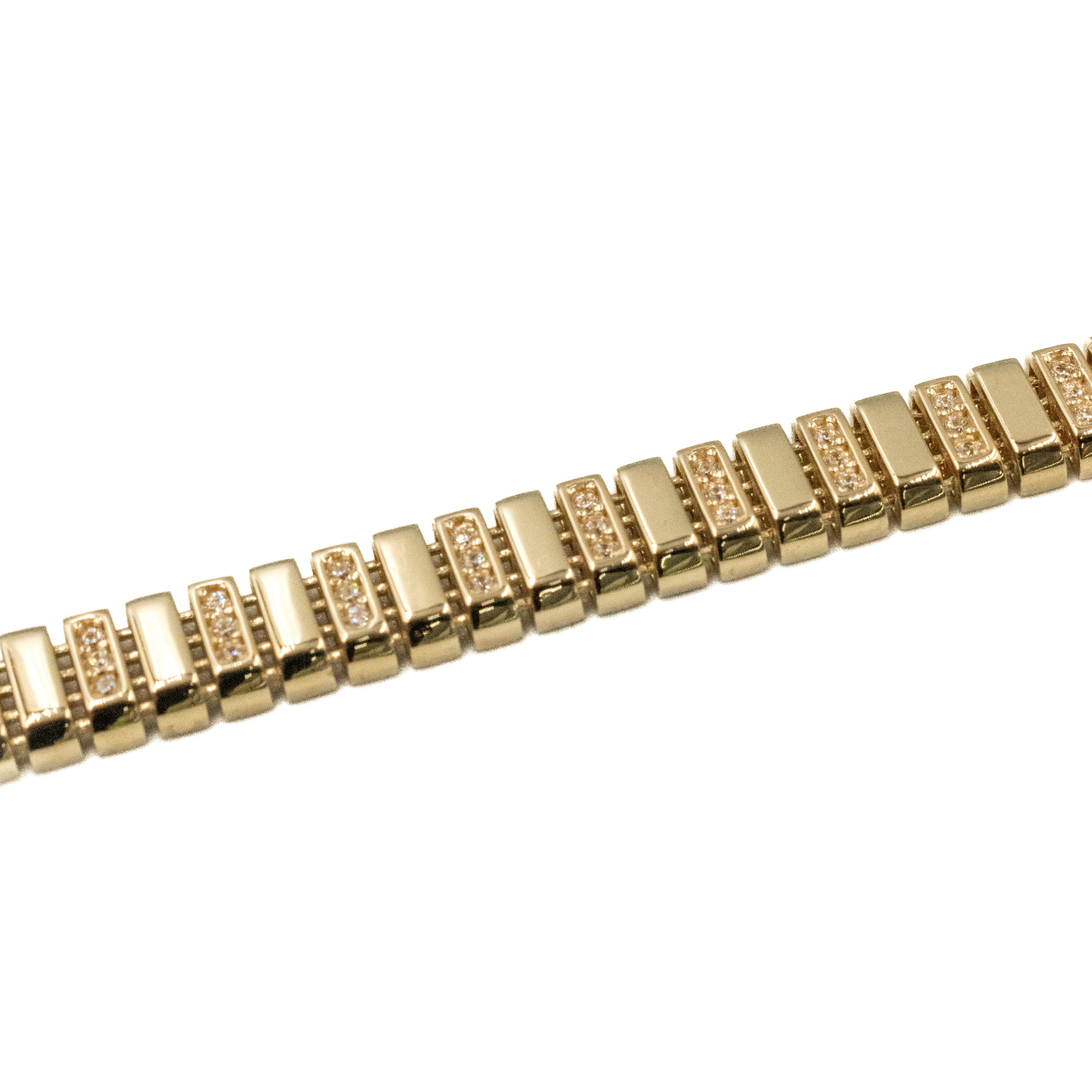 PULSERA CON PIEDRAS ZICONIAS ORO 14K