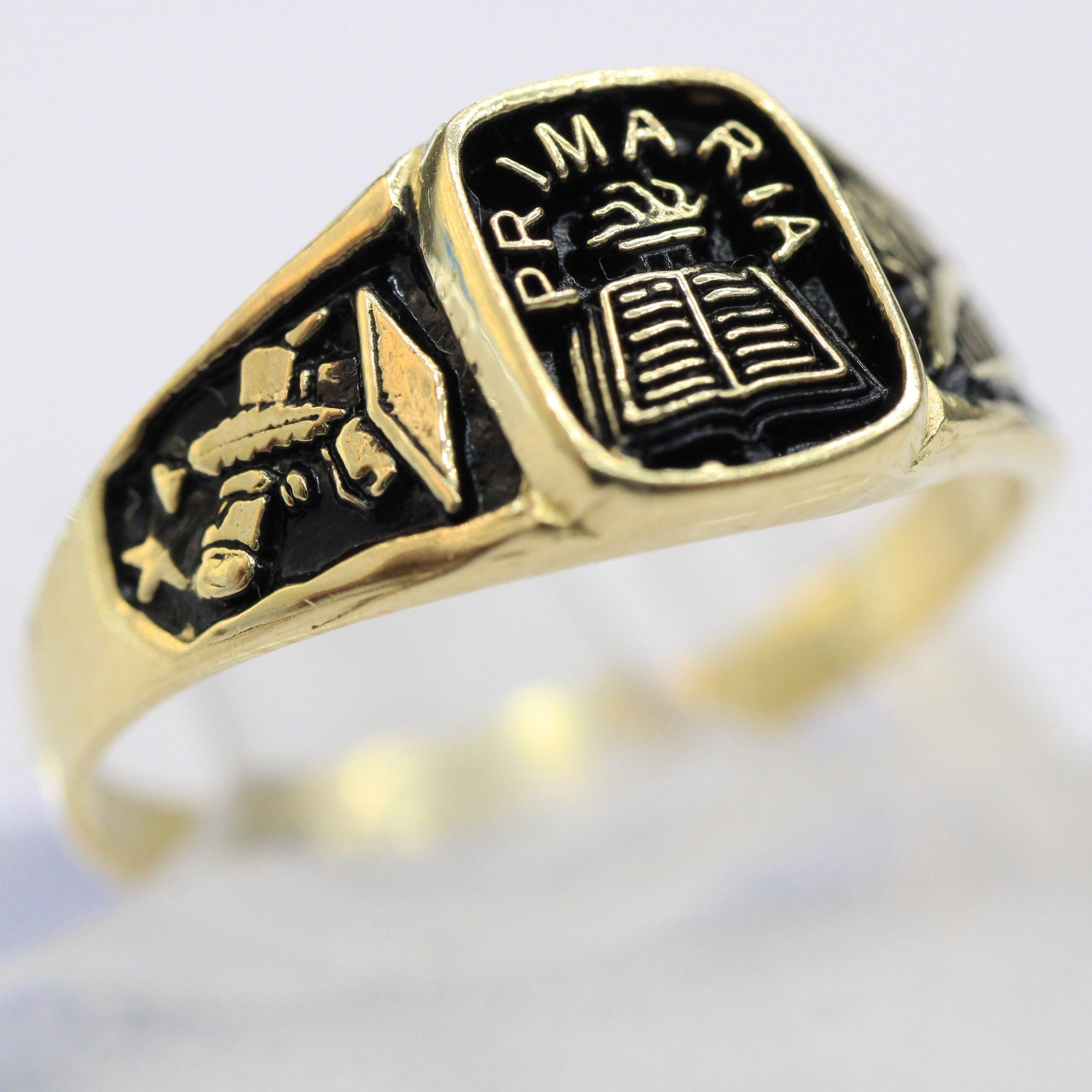 Anillo de graduación primaria oro 14k - Orovel's Collection