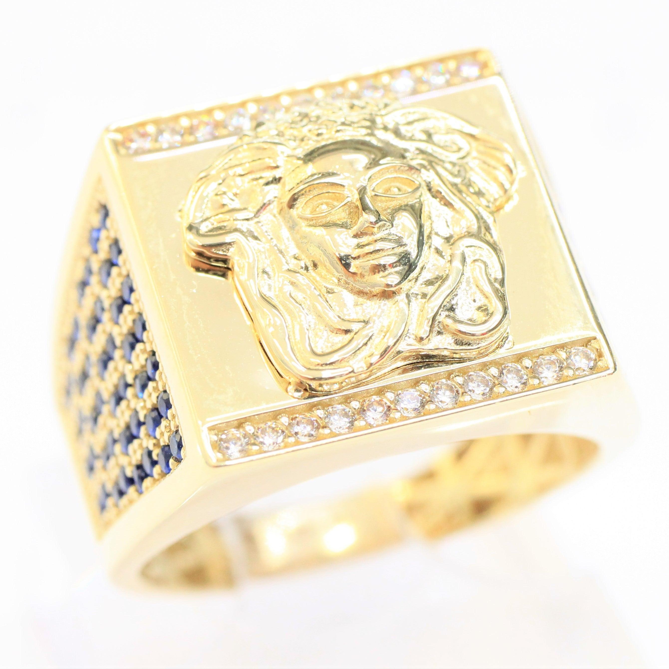 ANILLO HUECO CON PIEDRA ZIRCONIA ORO 14K - Orovel's Collection