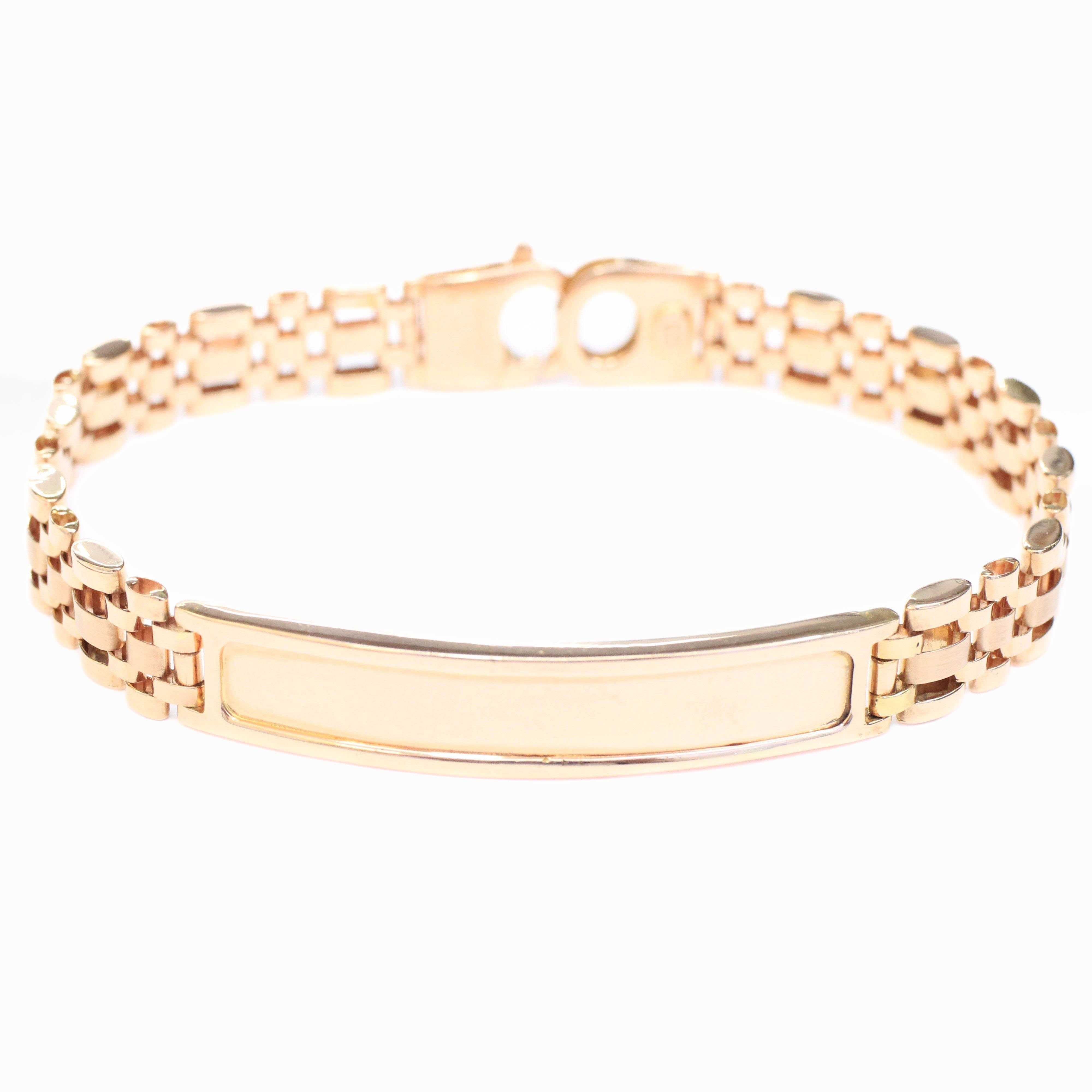 ESCLAVA ORO ROSA MACIZA 14K