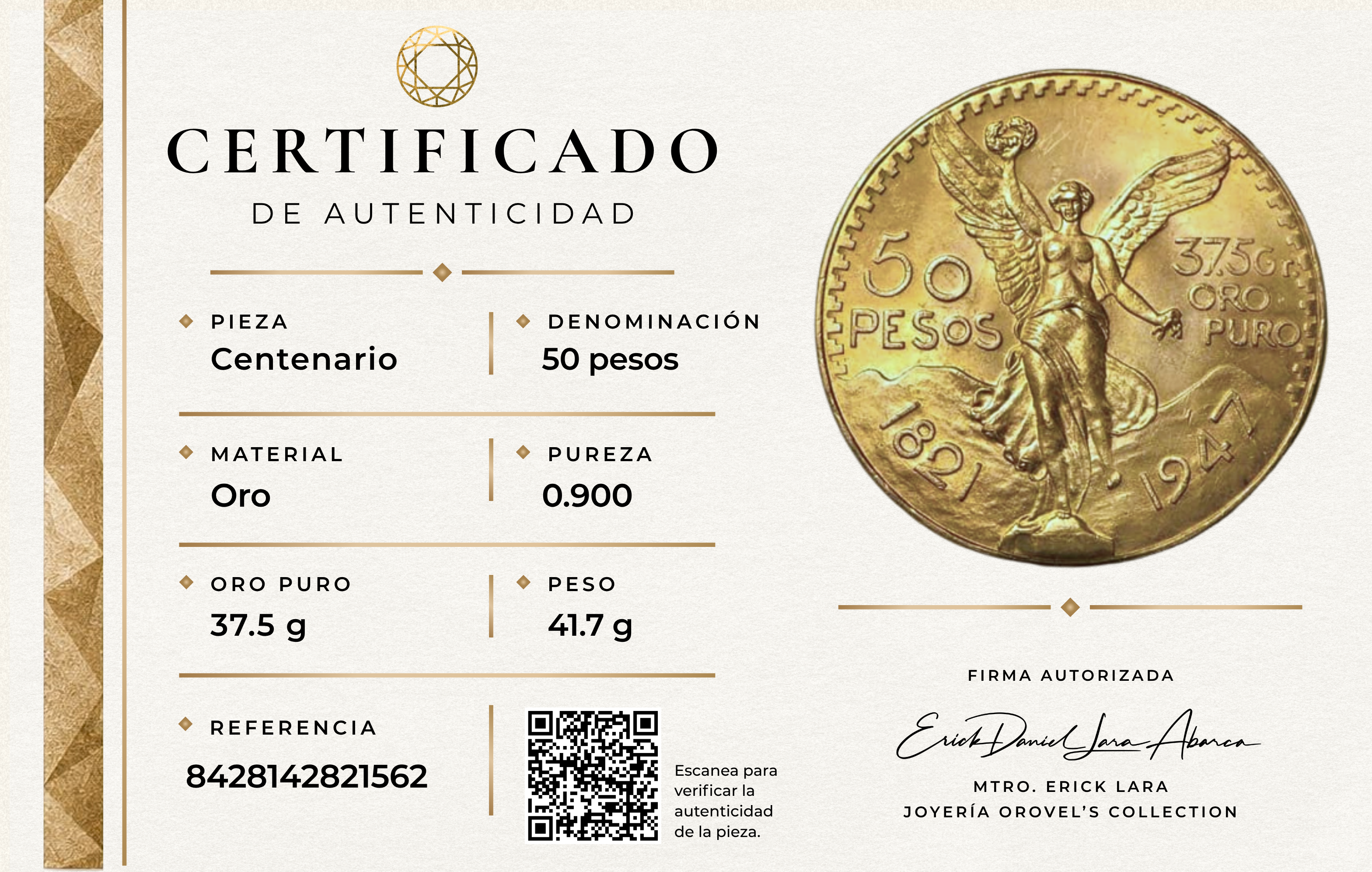 MONEDA CENTENARIO