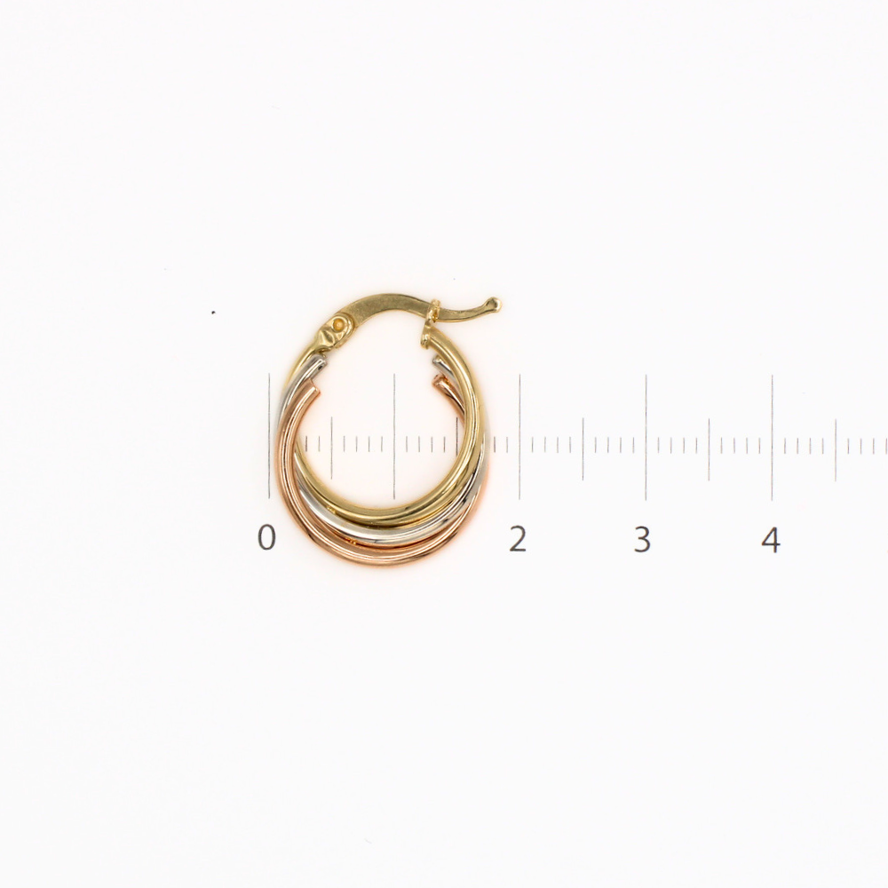 ARRACADAS TRES OROS 14K
