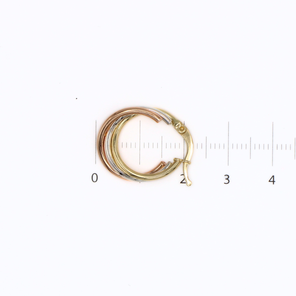 ARRACADAS TRES OROS 14K