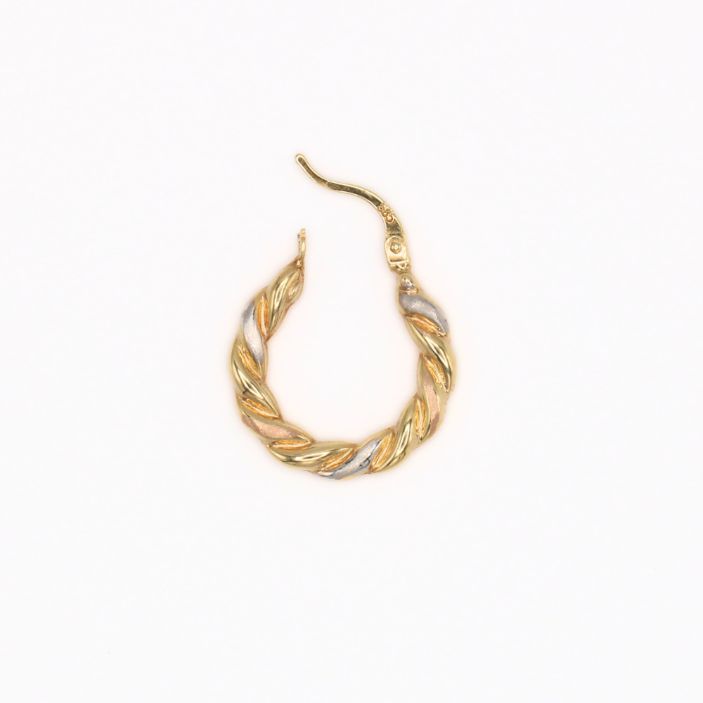 ARRACADAS TRES OROS 14K