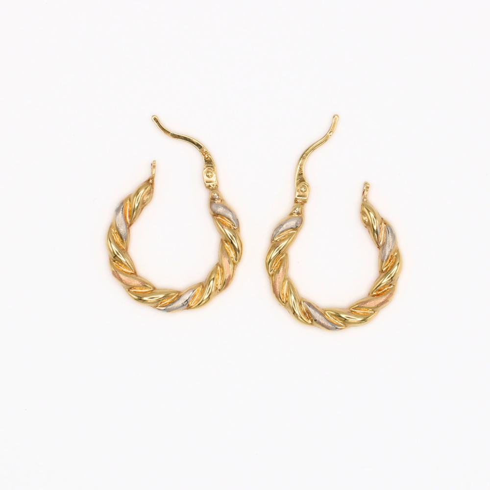 ARRACADAS TRES OROS 14K
