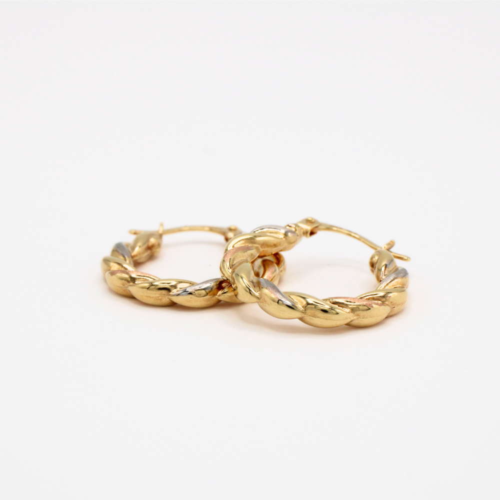 ARRACADAS TRES OROS 14K