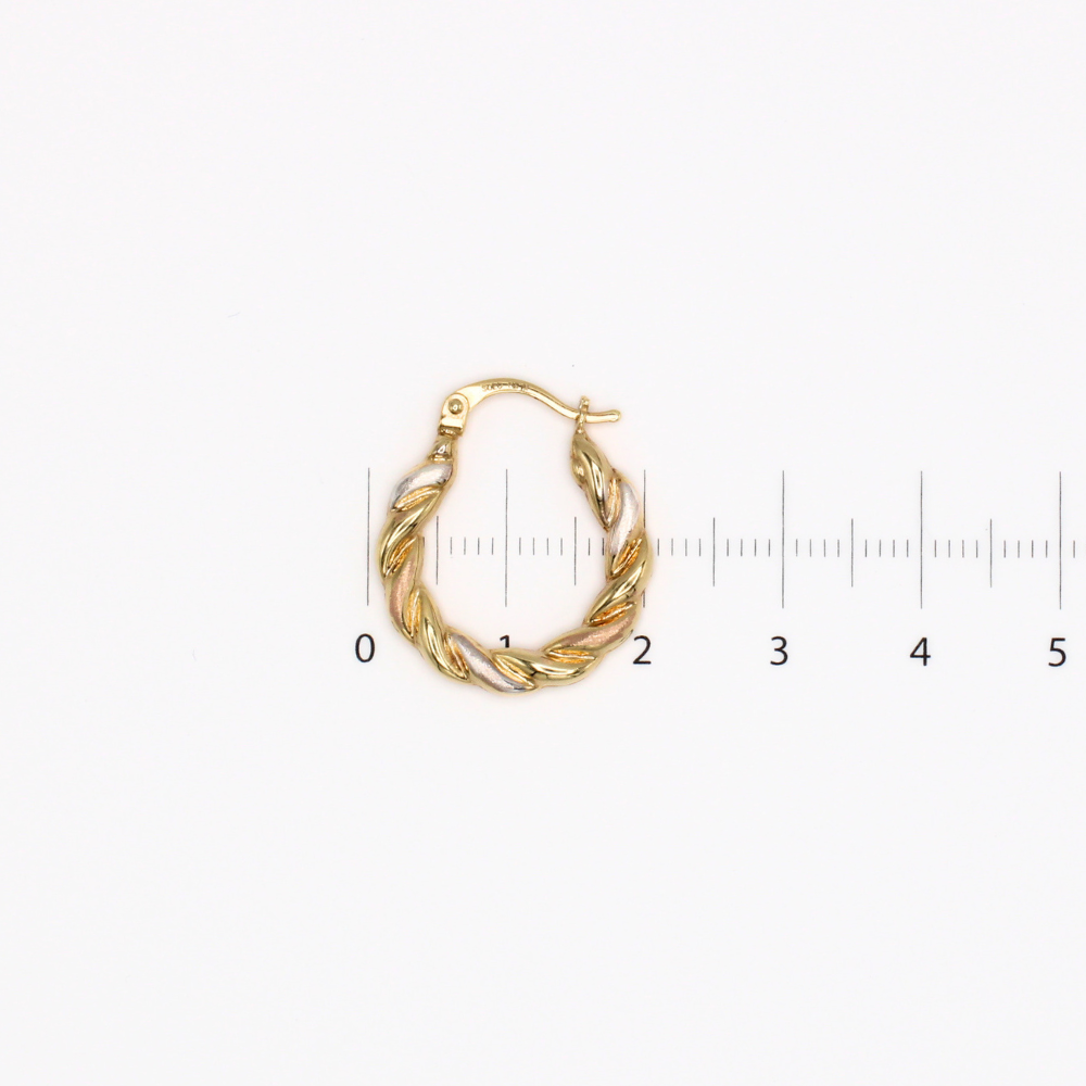 ARRACADAS TRES OROS 14K
