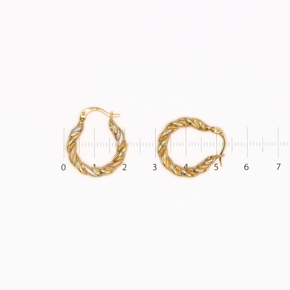 ARRACADAS TRES OROS 14K