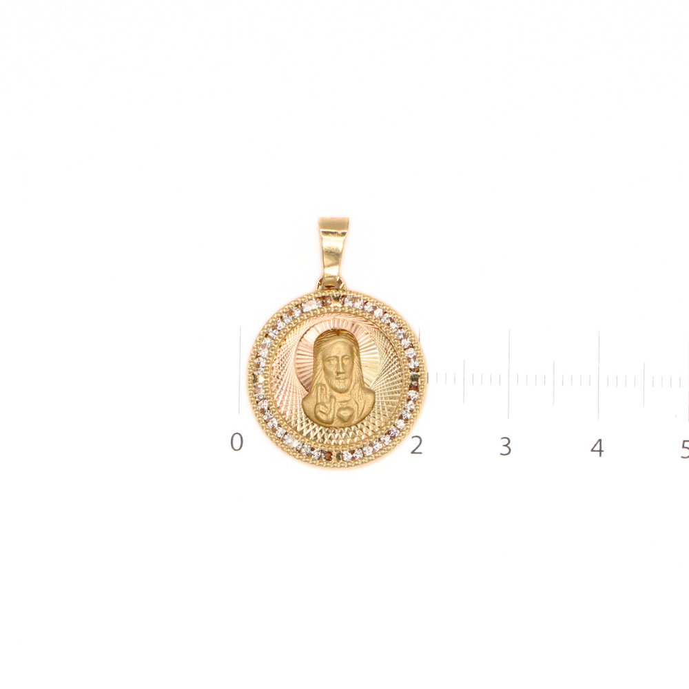MEDALLA SAGRADO CORAZÓN ORO 14K