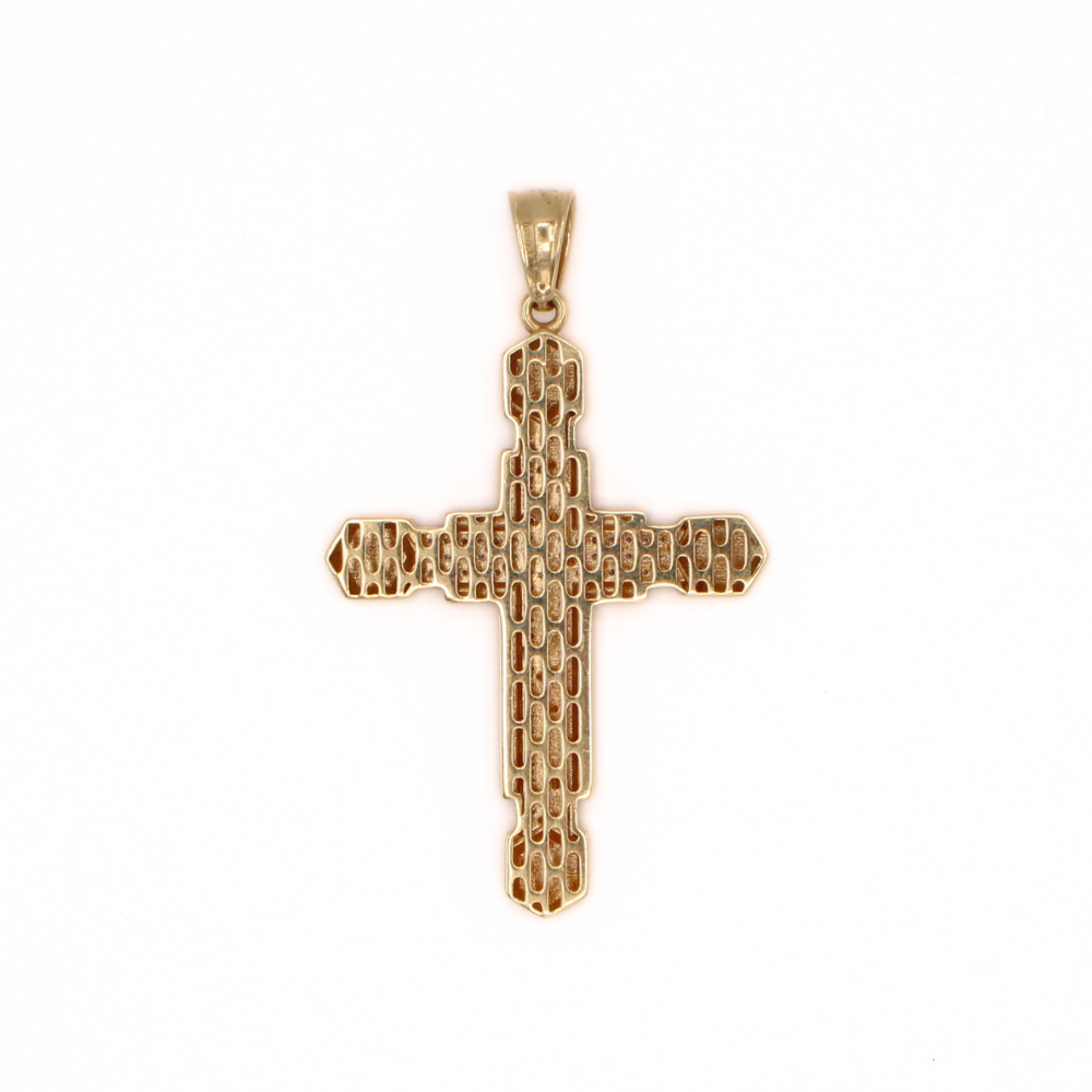 DIJE CRUZ CON ZIRCONIAS ORO 14K