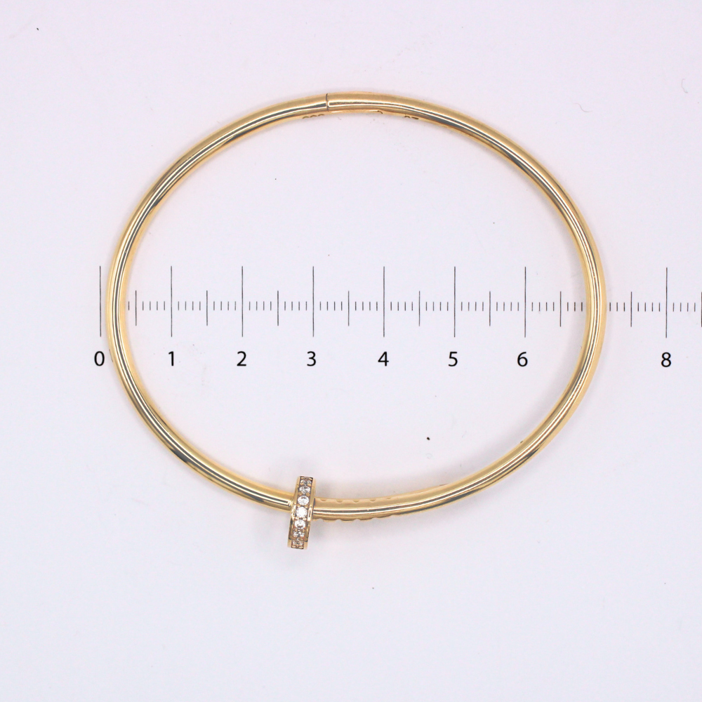 ARO CLAVO MAISO CON ZIRCONIAS ORO 14K