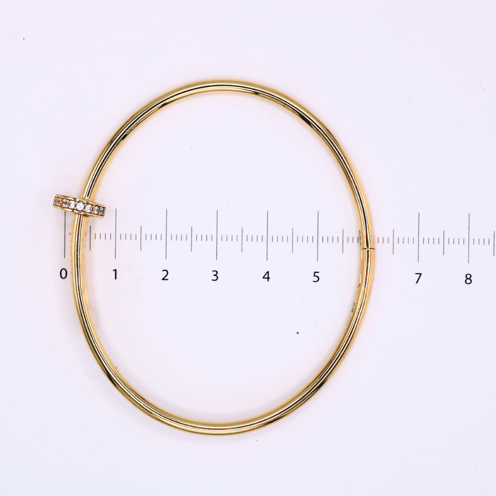 ARO CLAVO MAISO CON ZIRCONIAS ORO 14K
