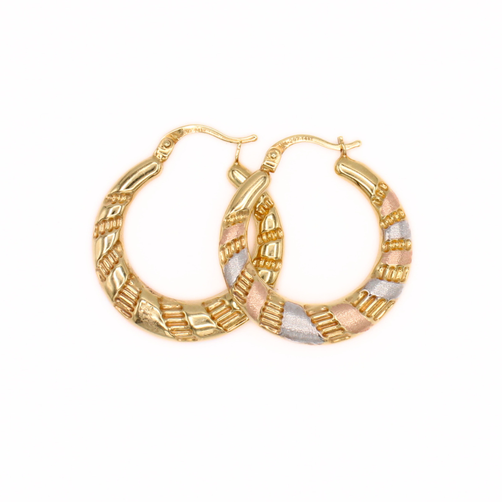ARRACADAS TRES OROS 14K