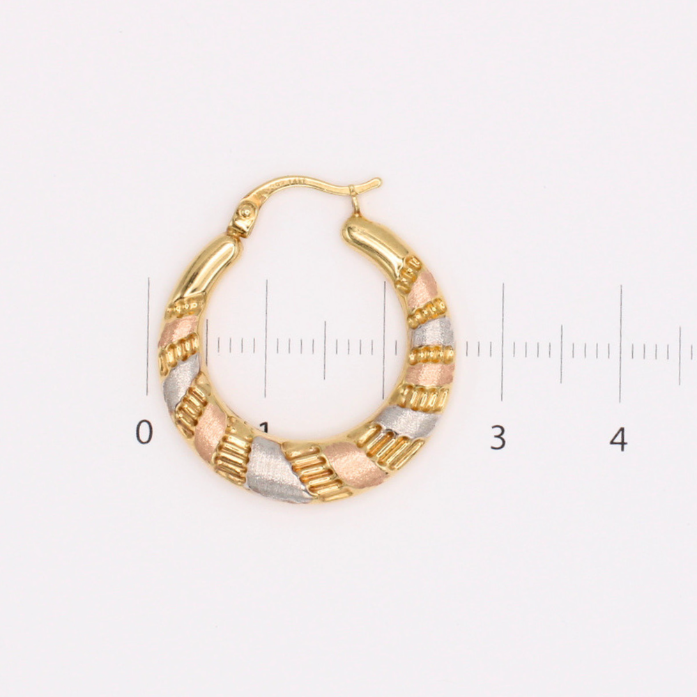ARRACADAS TRES OROS 14K