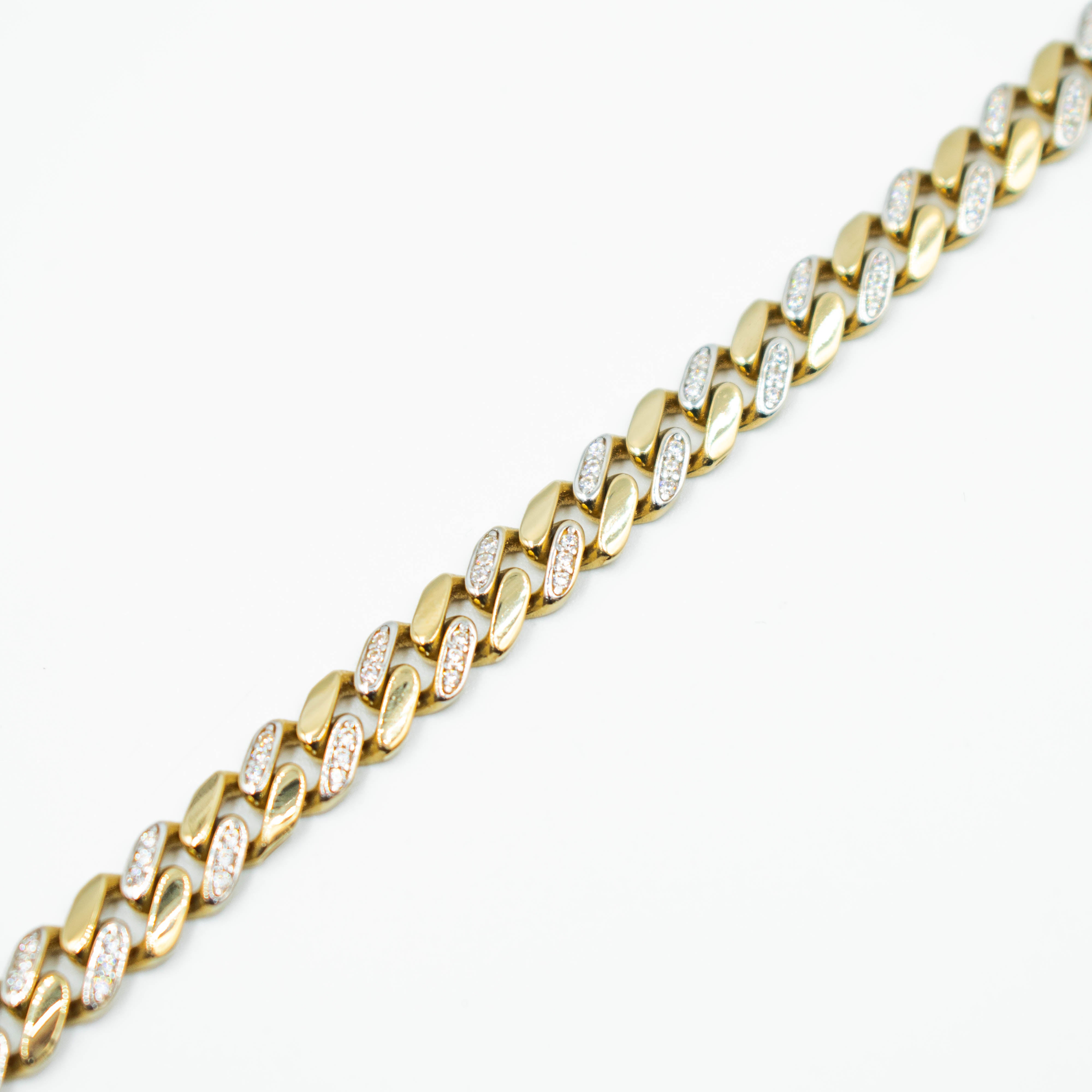PULSO CON PIEDRA ZIRCONIA ORO 14K