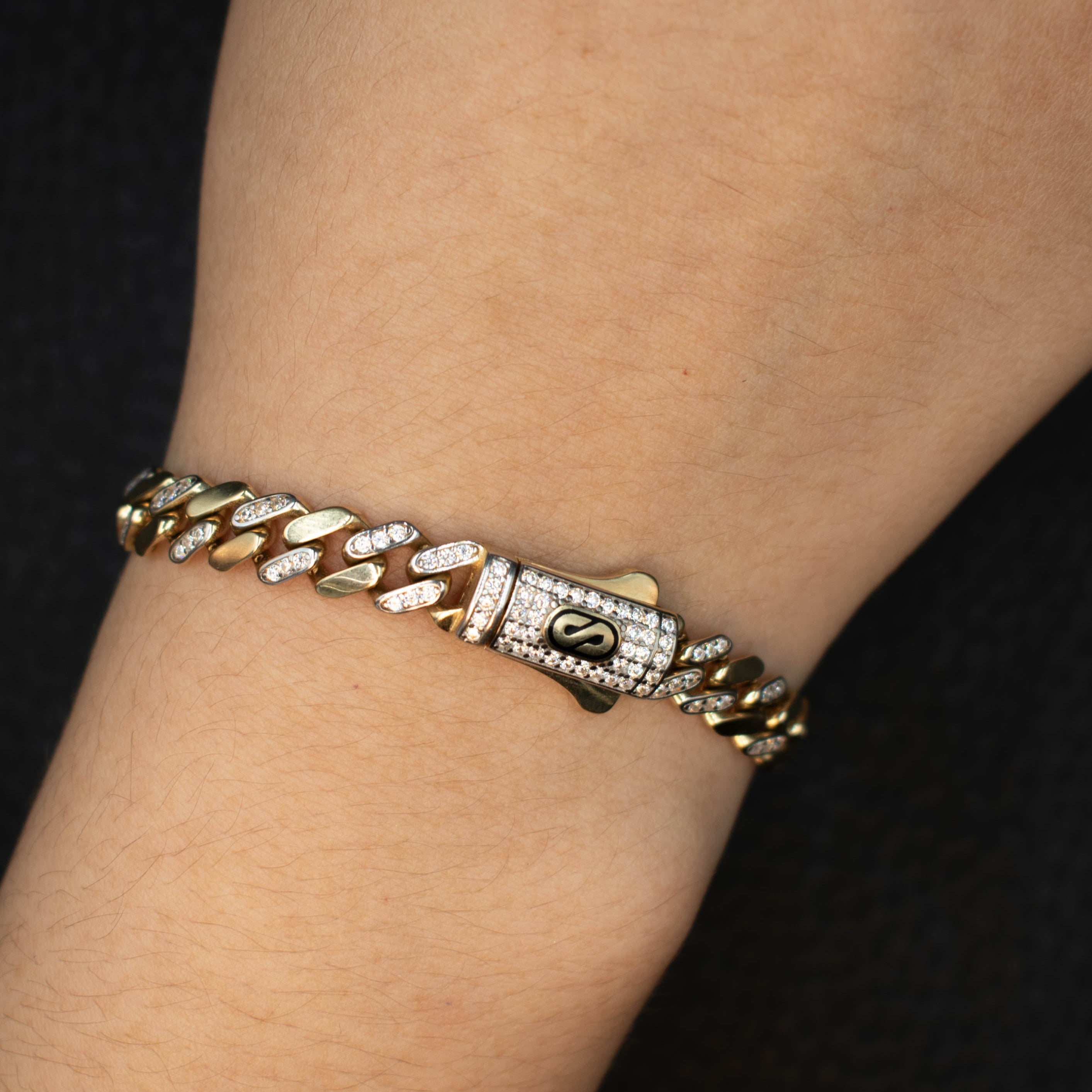 PULSO CON PIEDRA ZIRCONIA ORO 14K