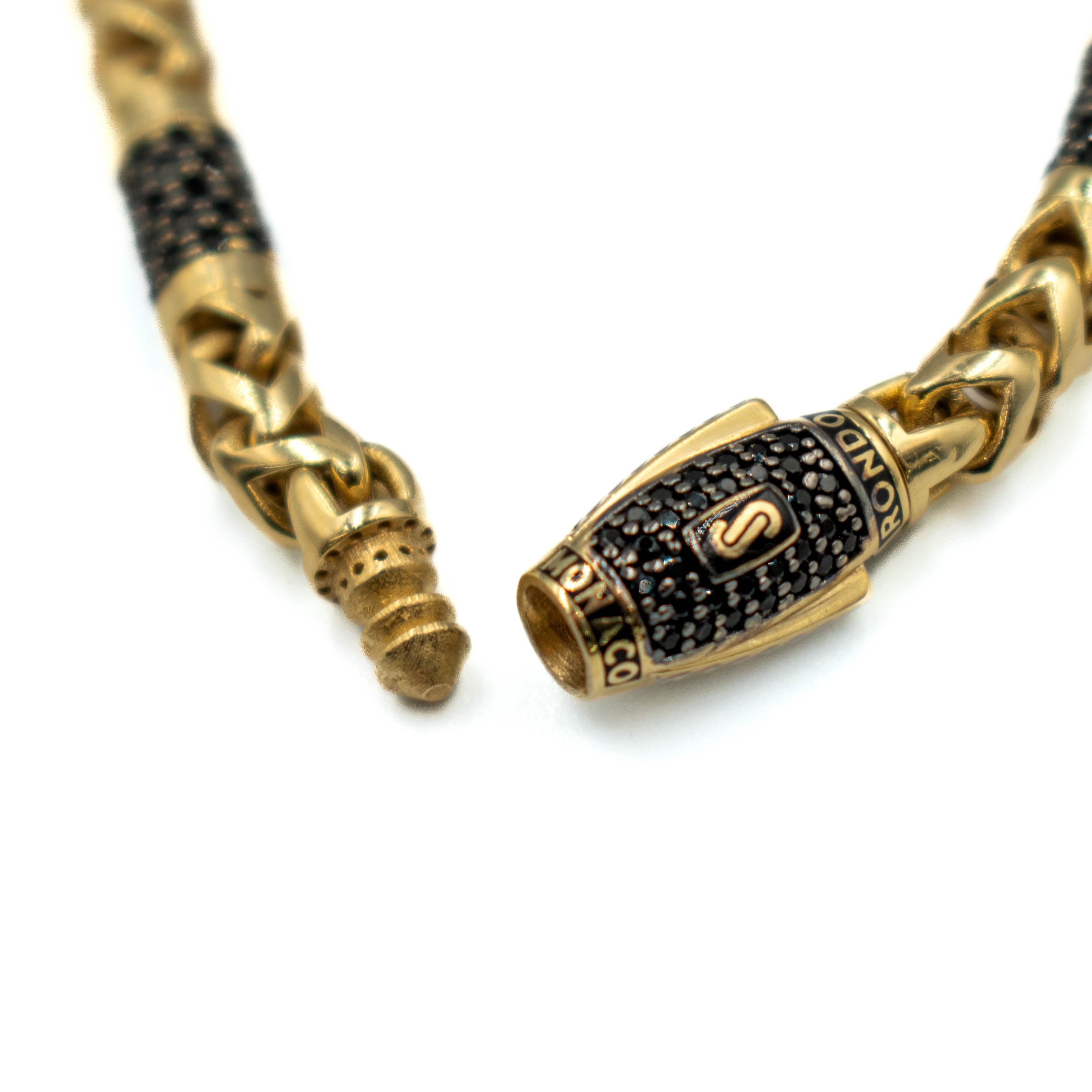 PULSERA ESTILO RONDO HUECO ORO 14K