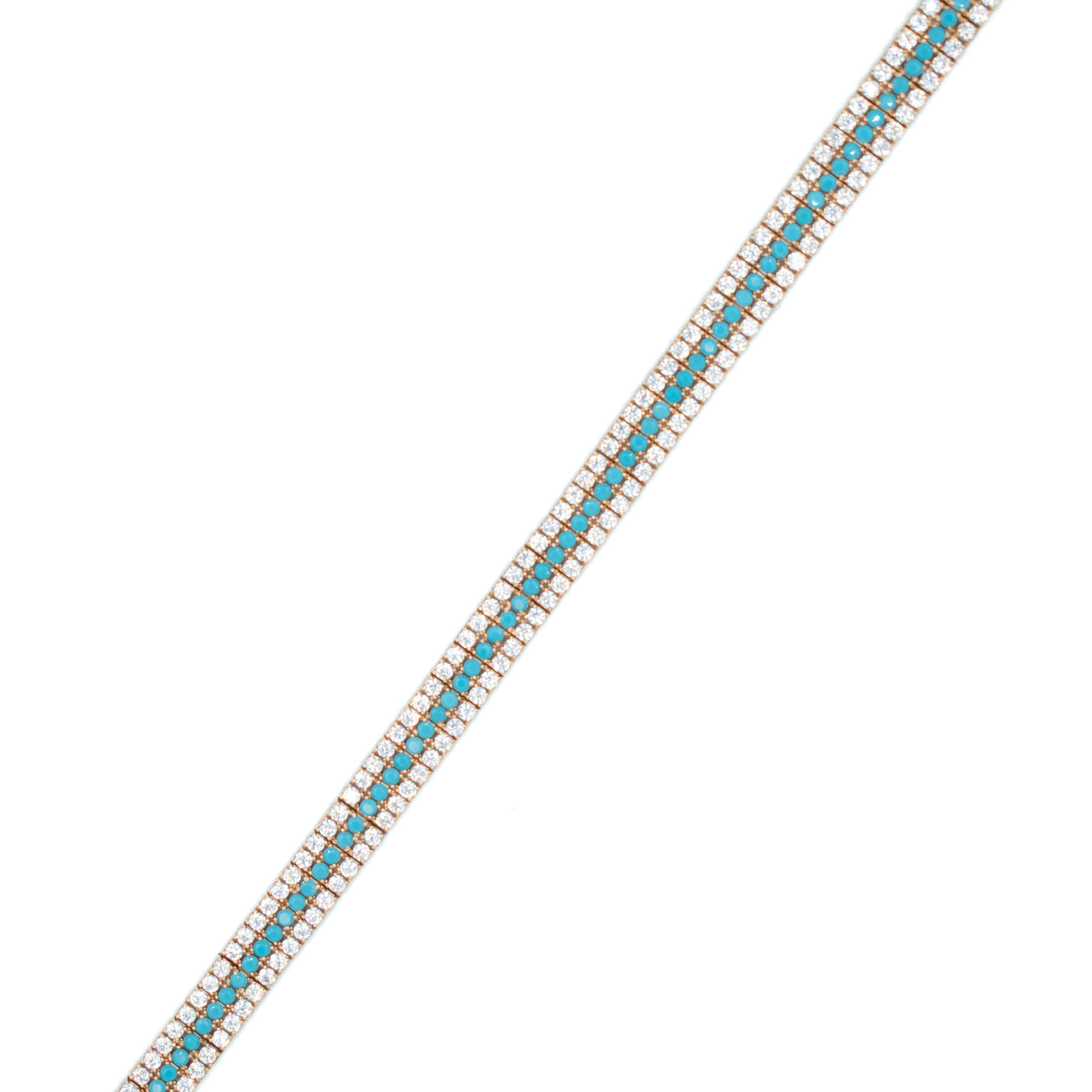 PULSERA CON PIEDRAS ZIRCONIAS ORO 14K