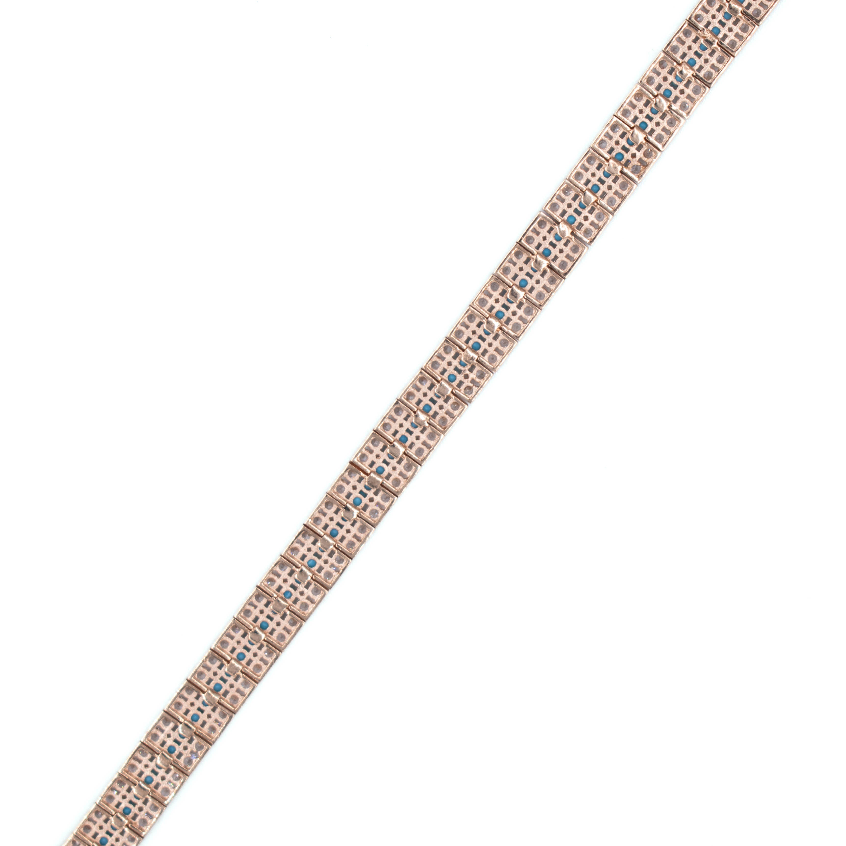 PULSERA CON PIEDRAS ZIRCONIAS ORO 14K