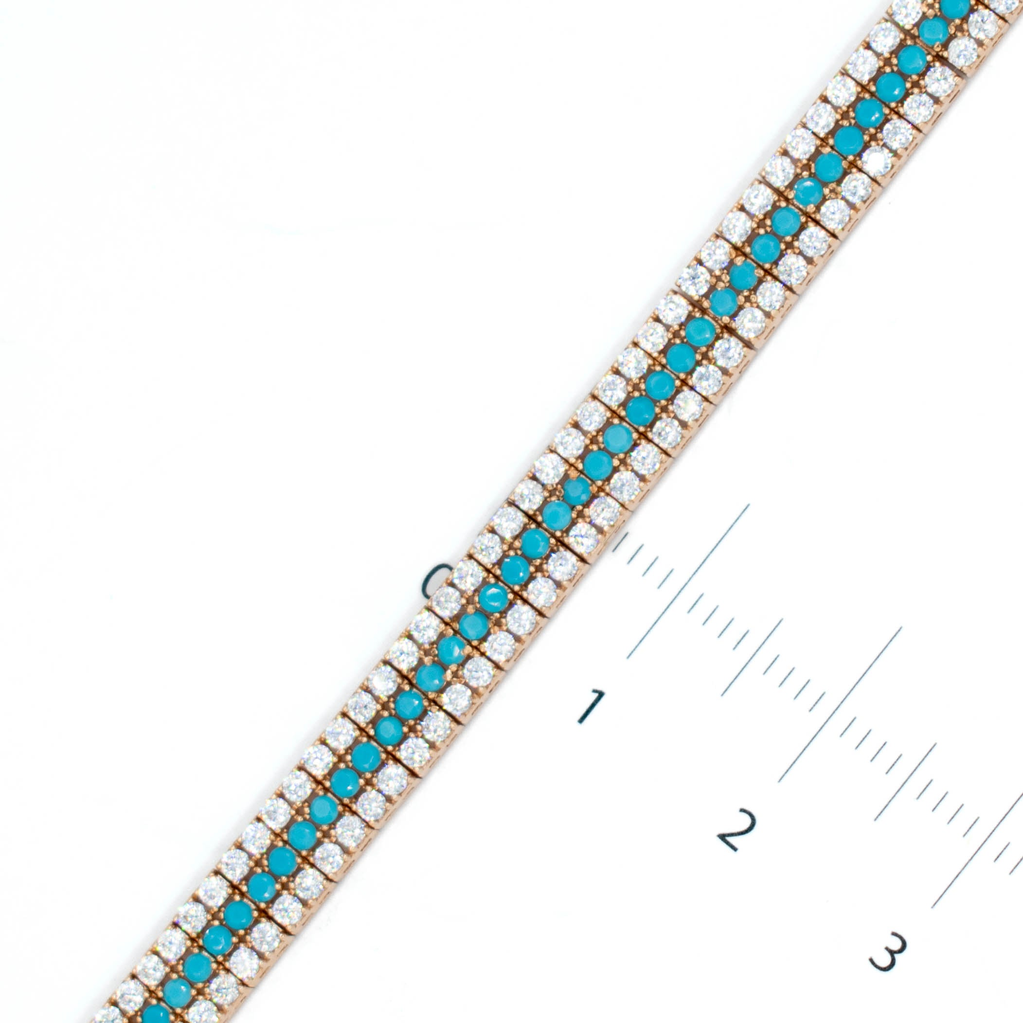 PULSERA CON PIEDRAS ZIRCONIAS ORO 14K