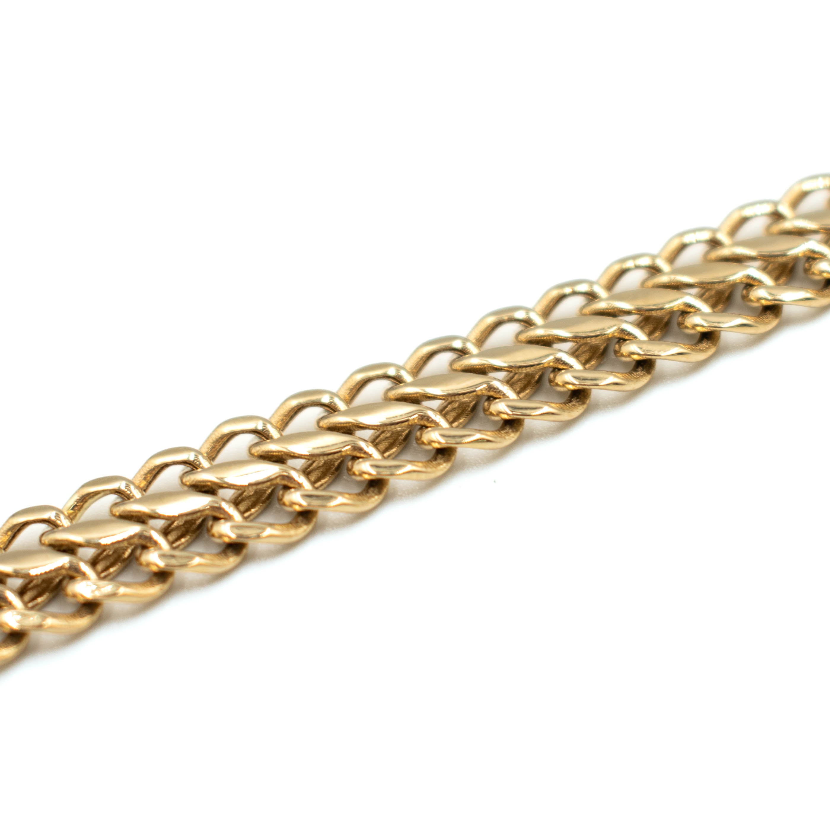 PULSERA DOBLE ESLABON ORO 14K