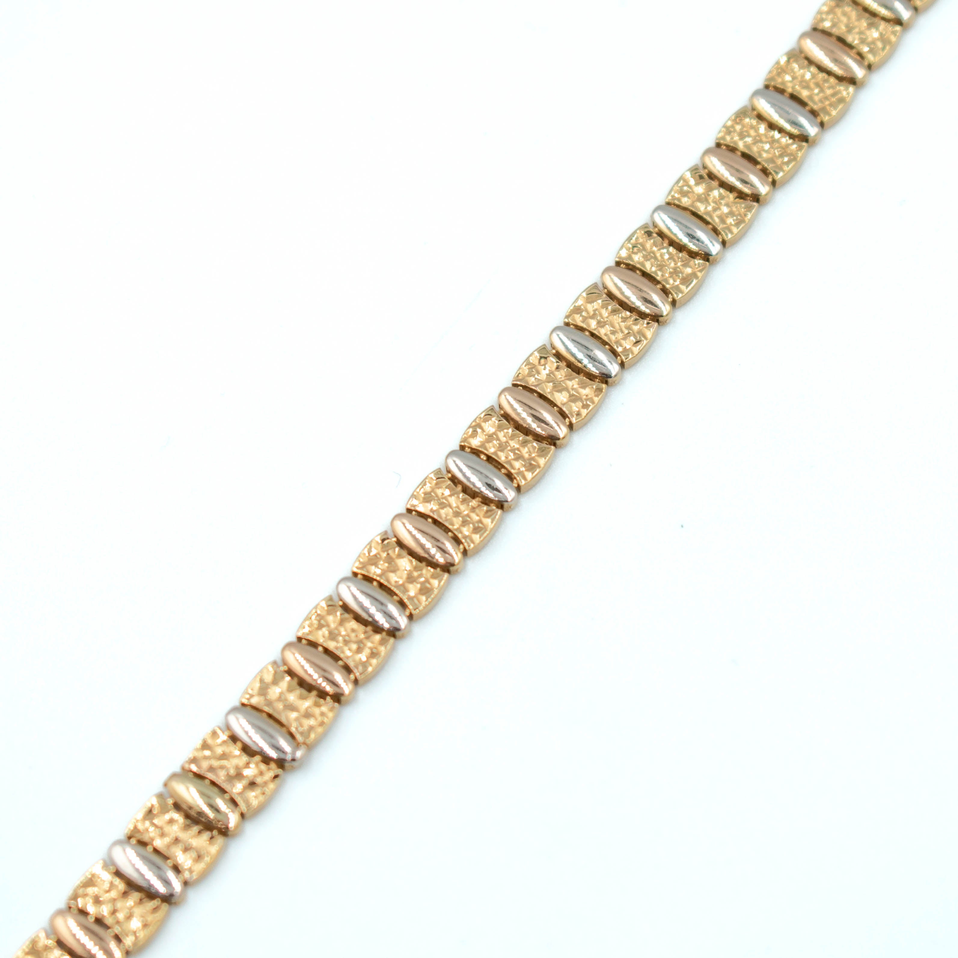 PULSERA TRES ORO 14K