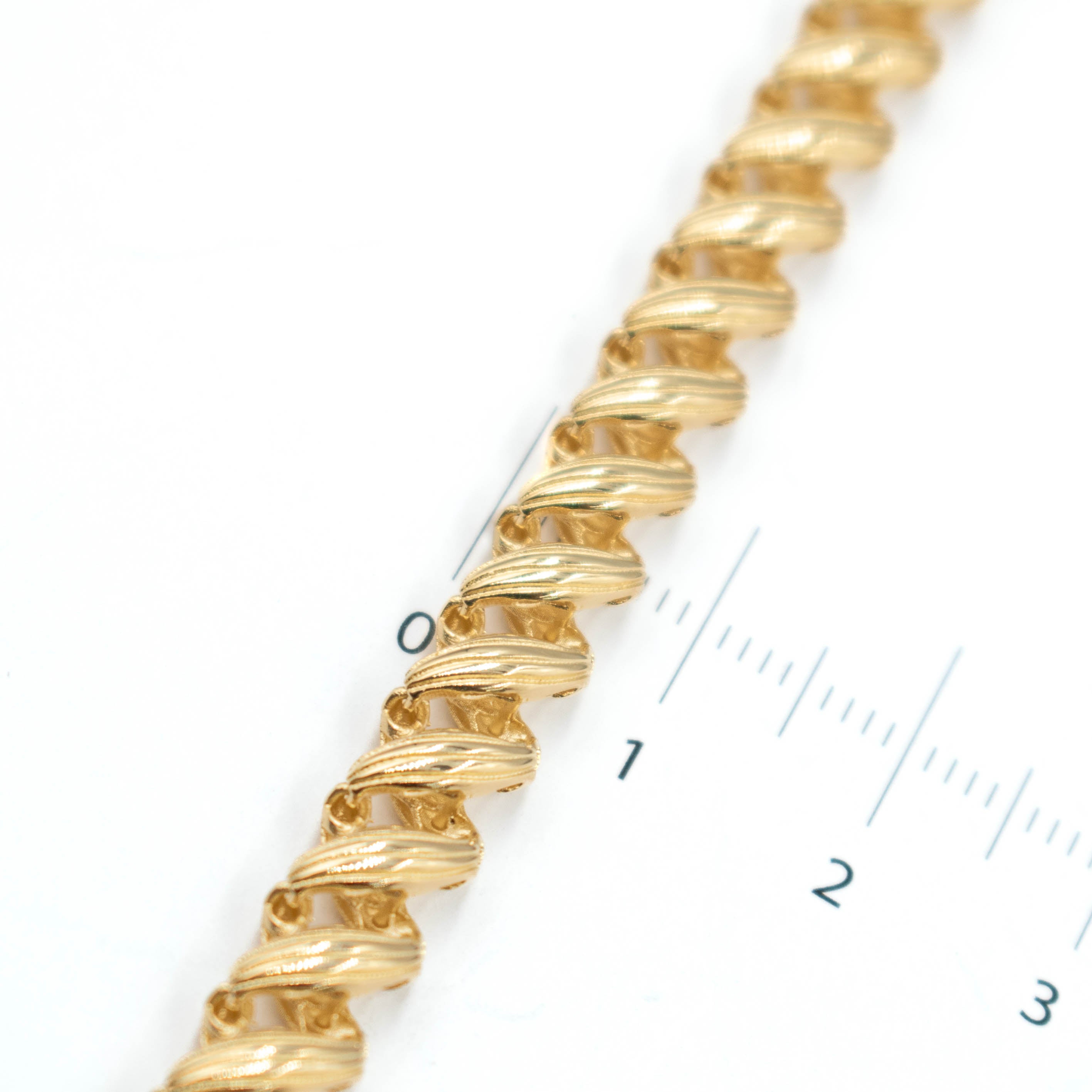 PULSERA HUECA ORO 14K