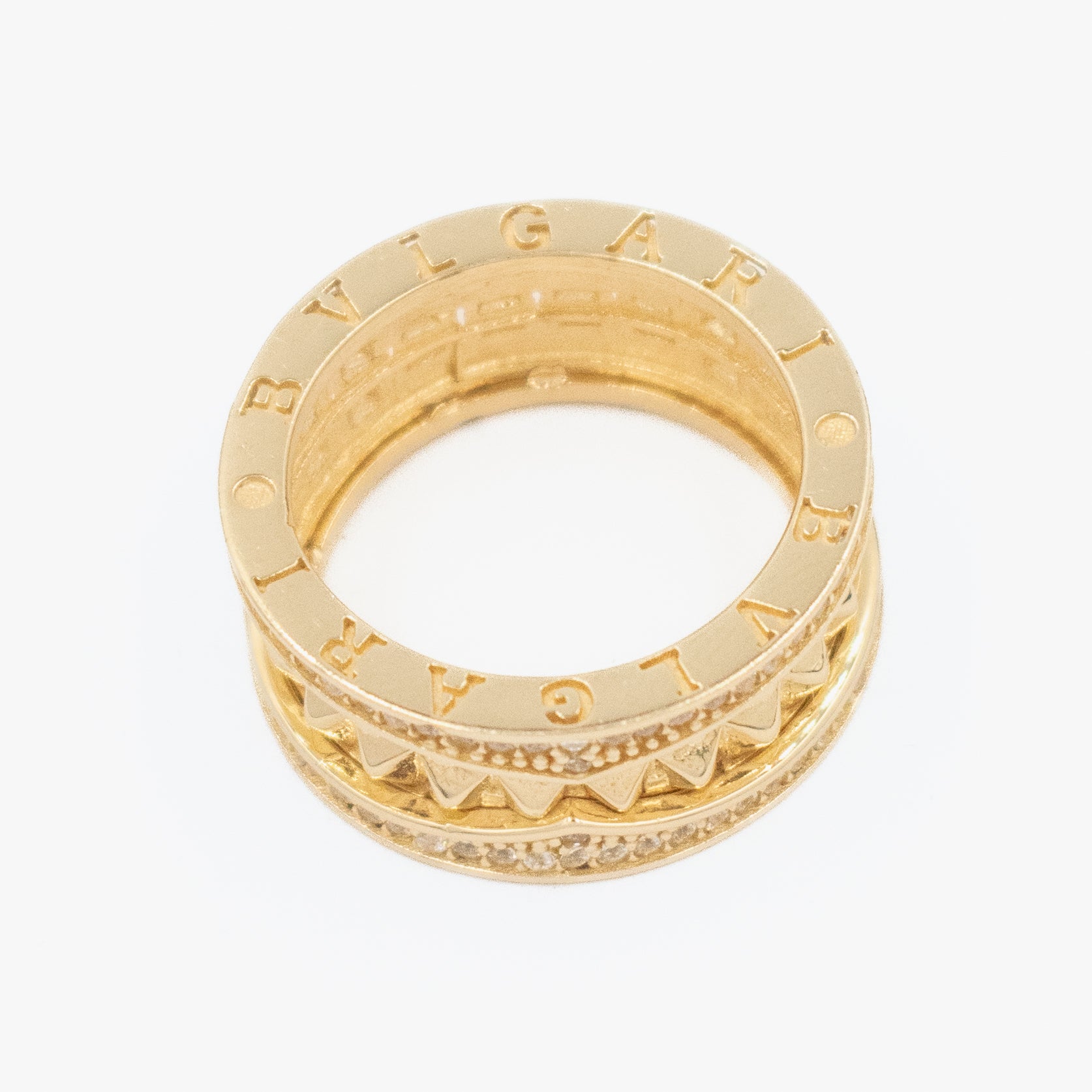 ANILLO CON PIEDRA ZIRCONIA MARCA DE DISEÑADOR ORO 14K
