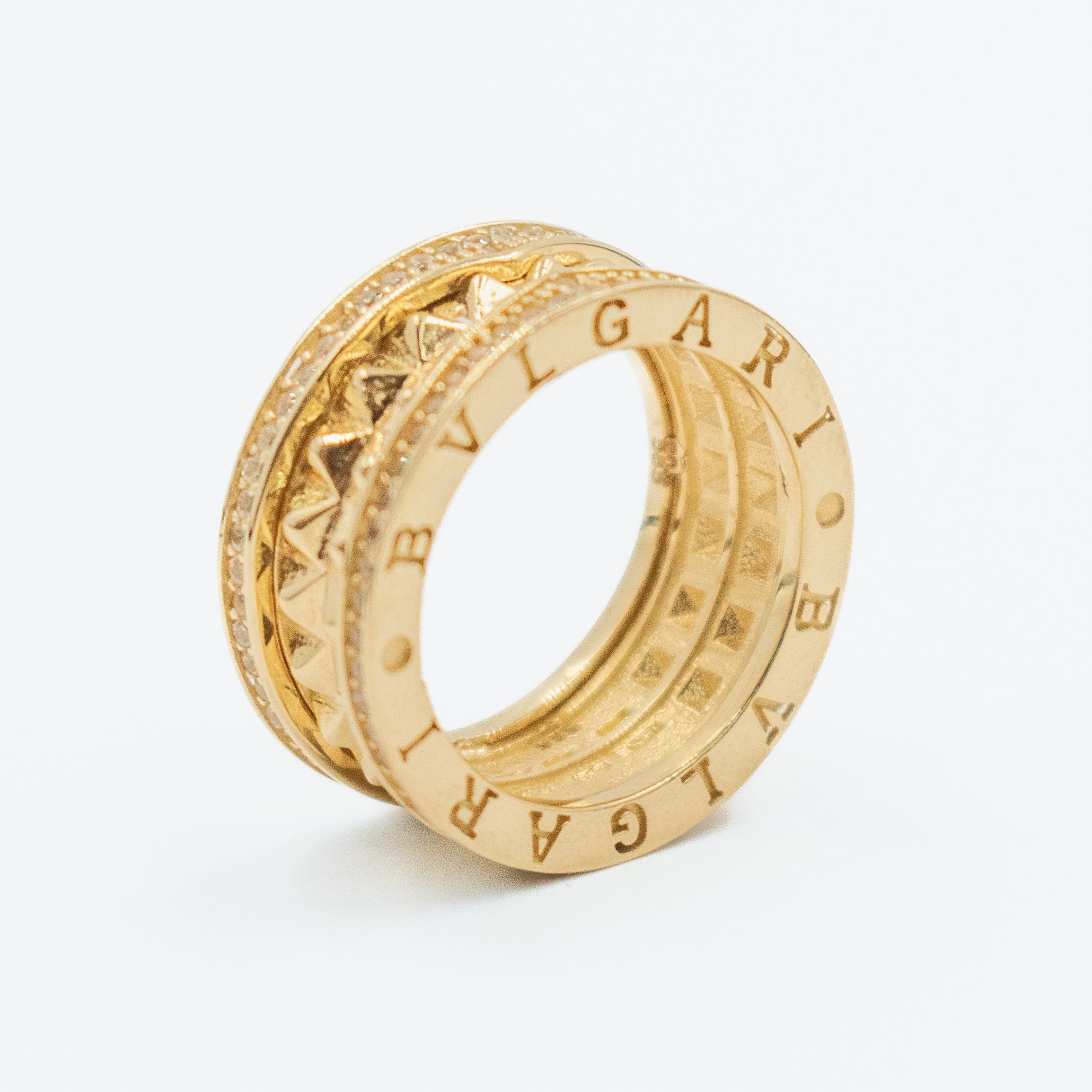 ANILLO CON PIEDRA ZIRCONIA MARCA DE DISEÑADOR ORO 14K
