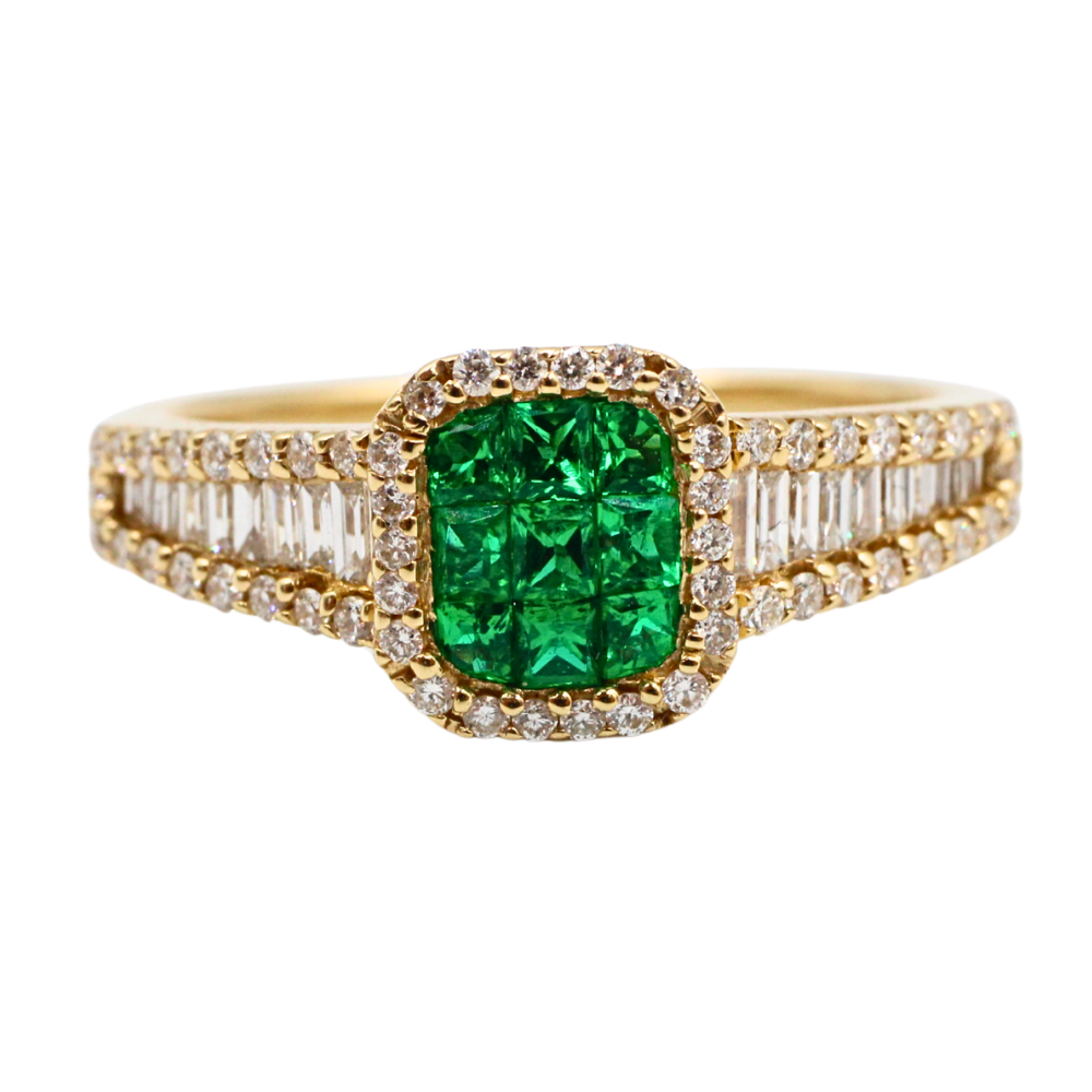 ANILLO ESMERALDA EN 14K