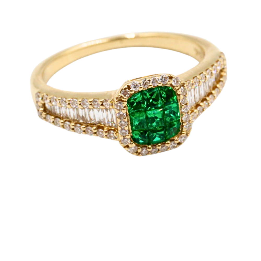 ANILLO ESMERALDA EN 14K