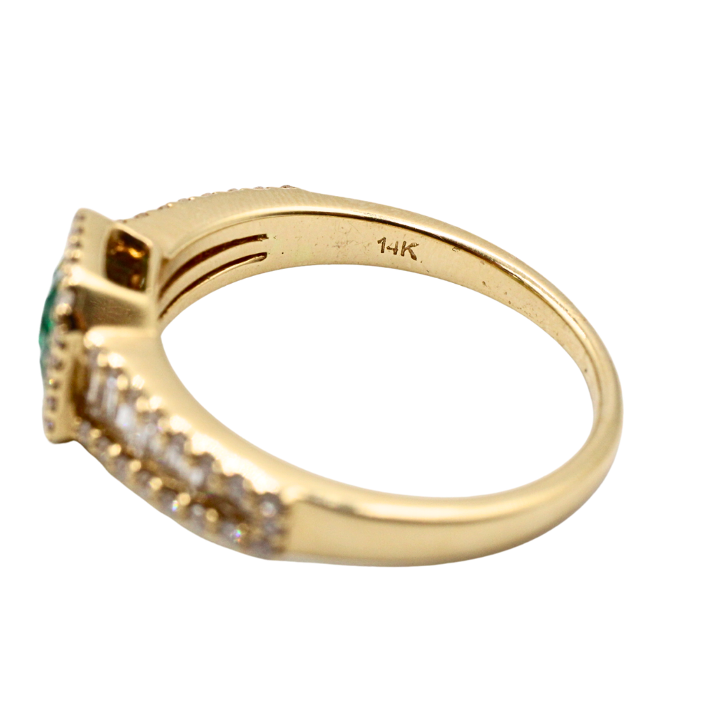 ANILLO ESMERALDA EN 14K