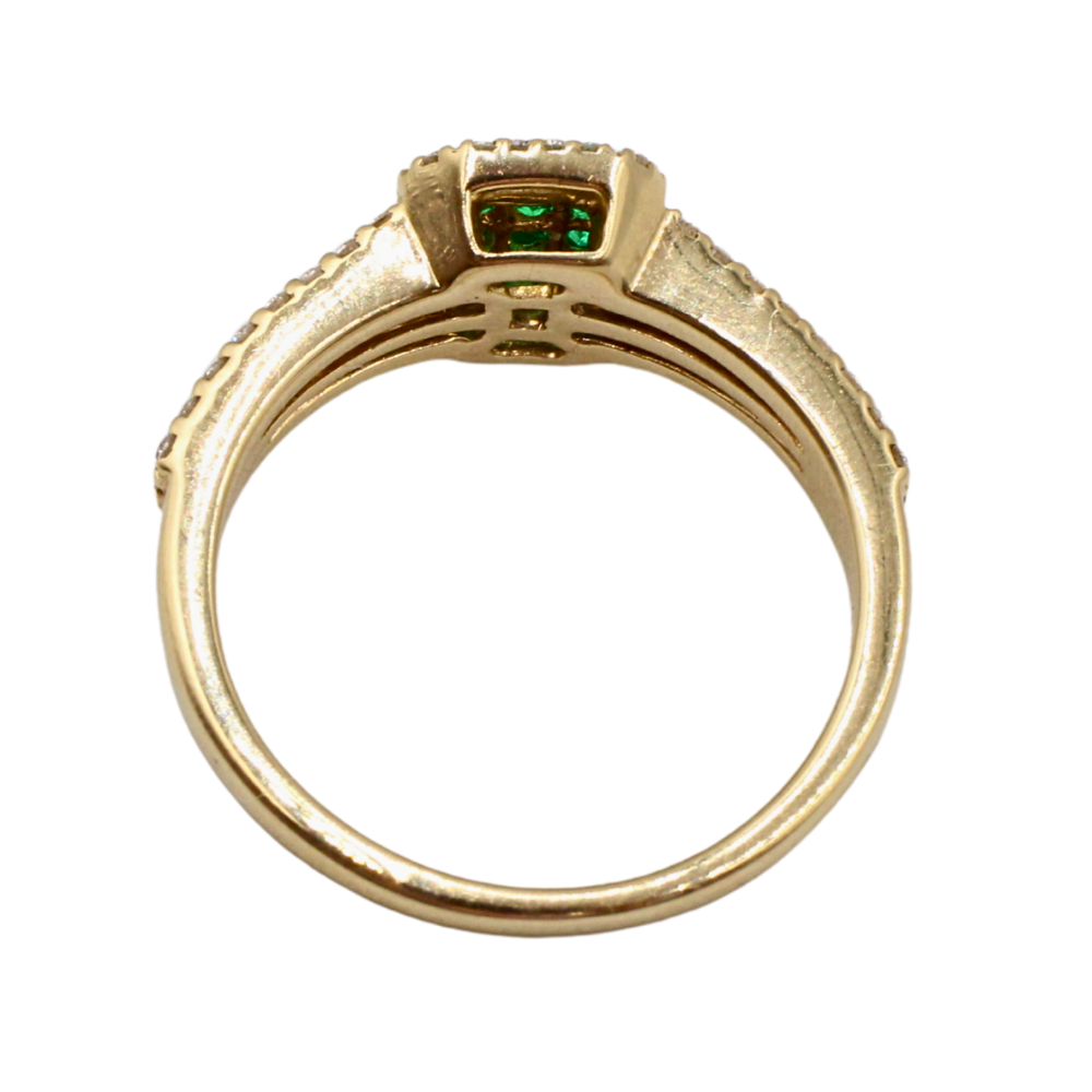 ANILLO ESMERALDA EN 14K