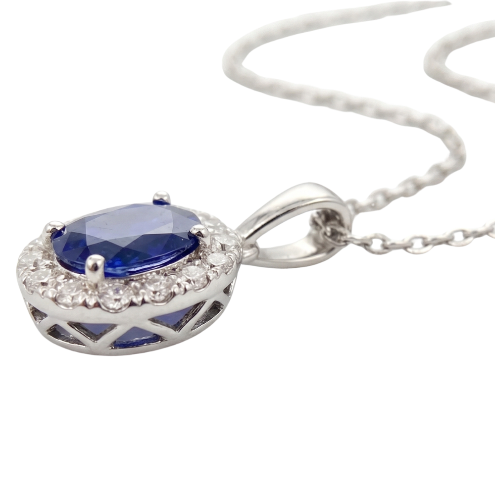 GARGANTILLA ZAFIRO ORO BLANCO 18K