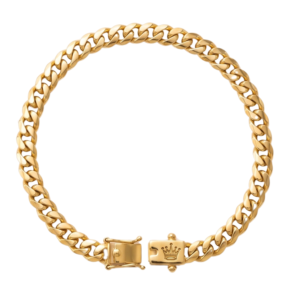 PULSERA CUBANA EN ORO 18K