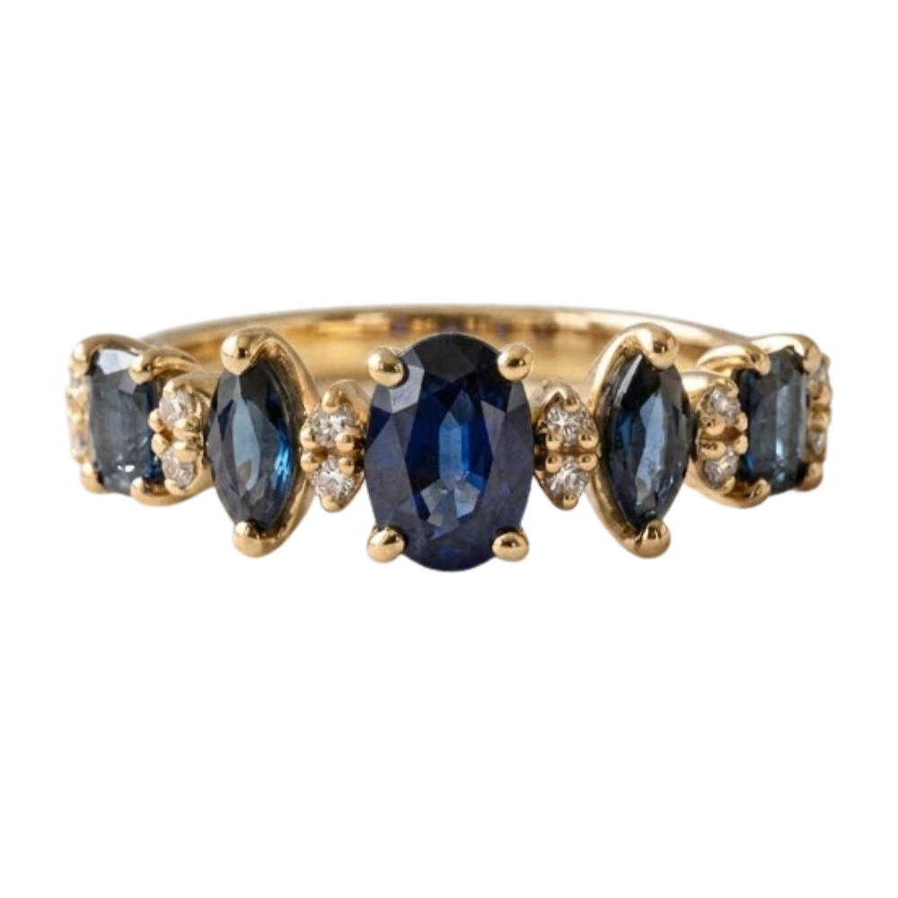 ANILLO ZAFIRO ORO 14K