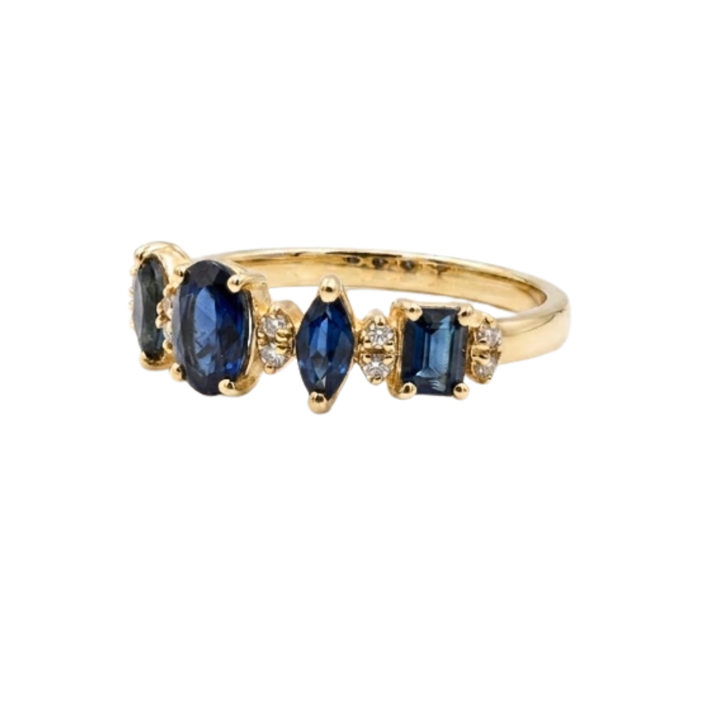 ANILLO ZAFIRO ORO 14K