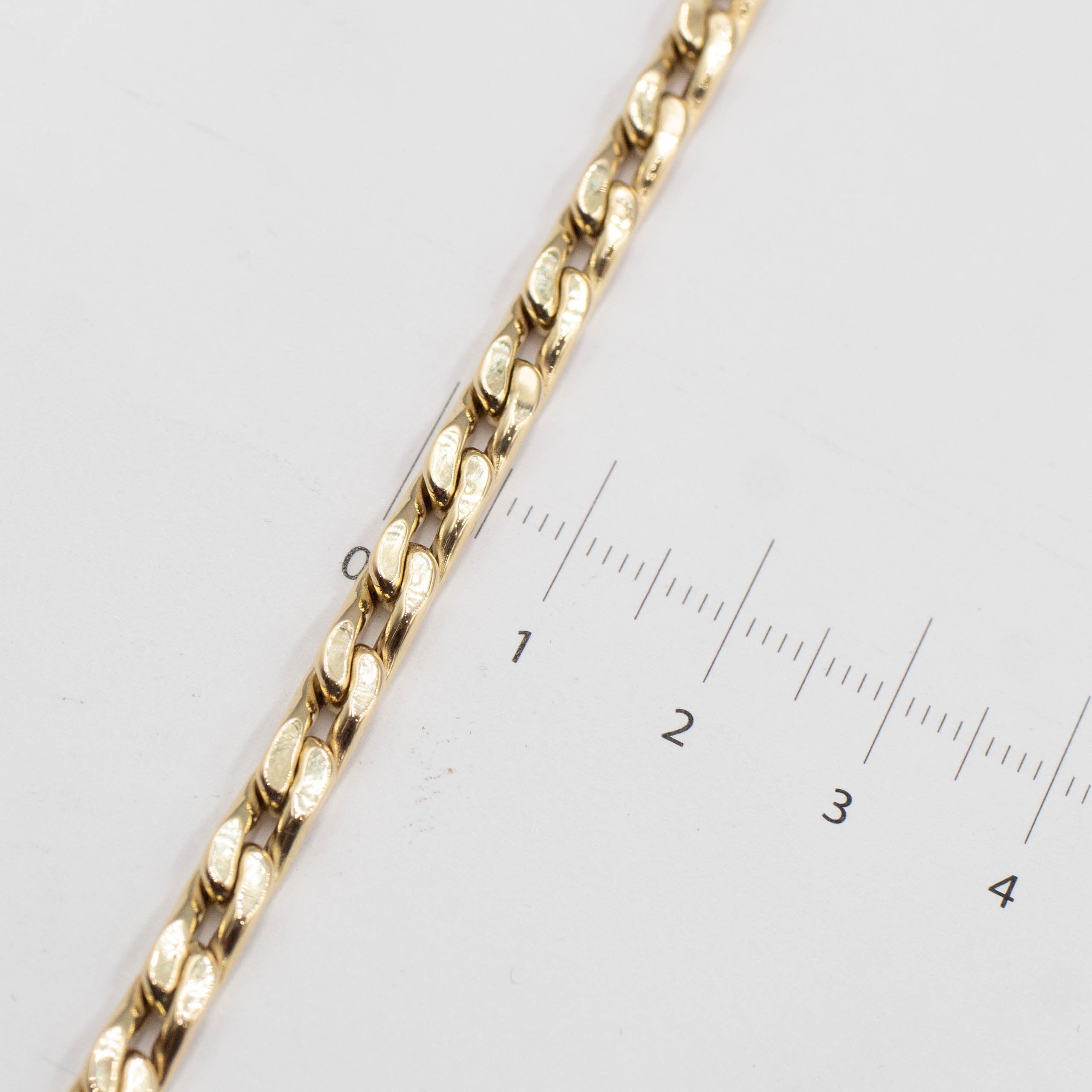PULSERA HUECA ORO 14K