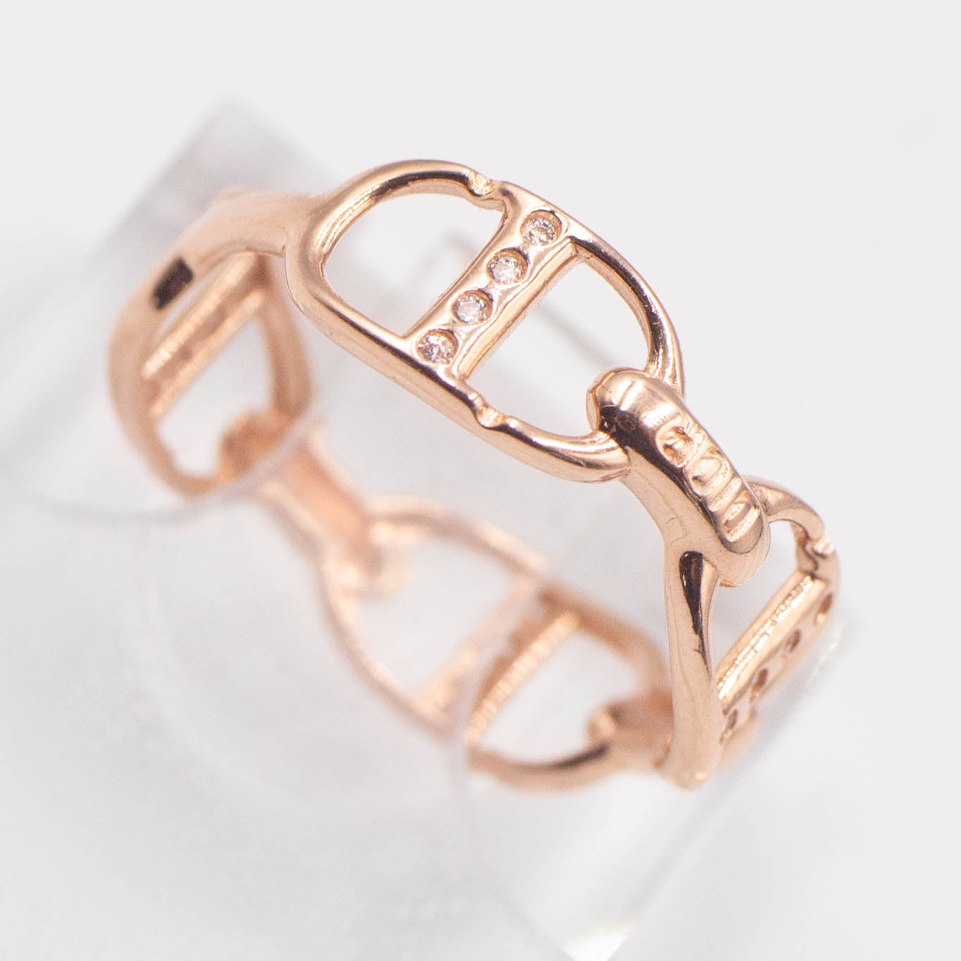 ANILLO ORO ROSA CON ZIRCONIA 14K