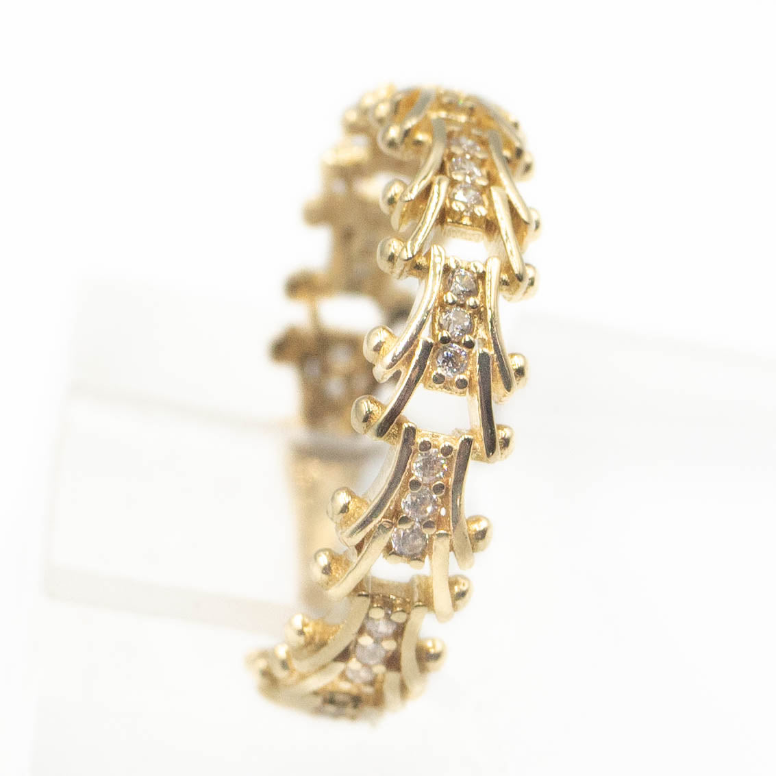 ANILLO PETATILLO CON PIEDRA ZIRCONIA ORO 10K
