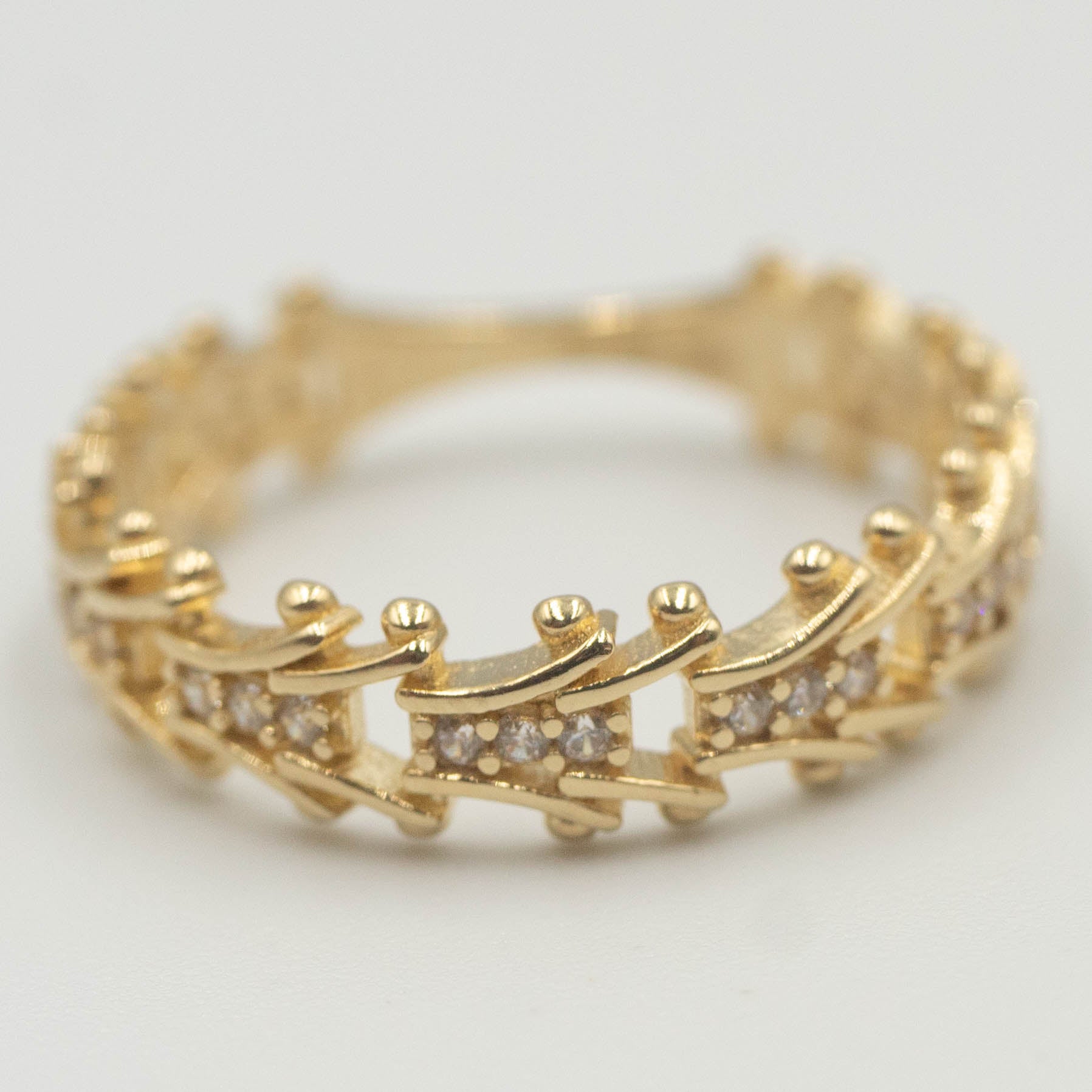 ANILLO PETATILLO CON PIEDRA ZIRCONIA ORO 10K
