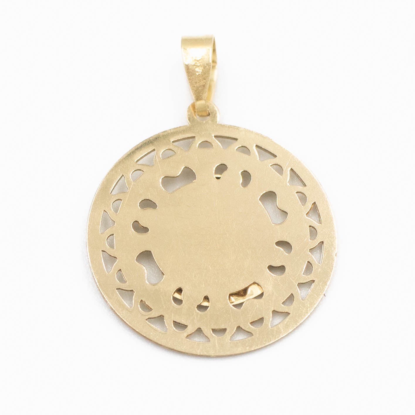 MEDALLA DE SAGRADO CORAZON ORO 14K